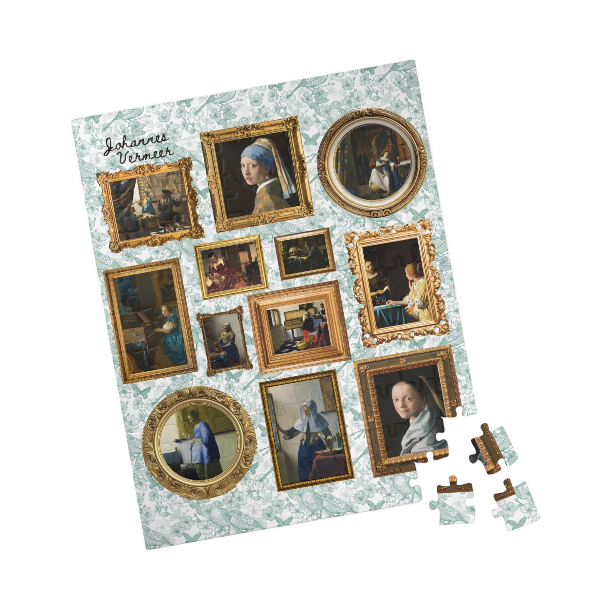 Johannes Vermeer Art History Puzzle for Friend or Art Historian Who Loves Art: Gallery Wall Aesthetic, Dutch History Humanities Major Gift - Opal and June