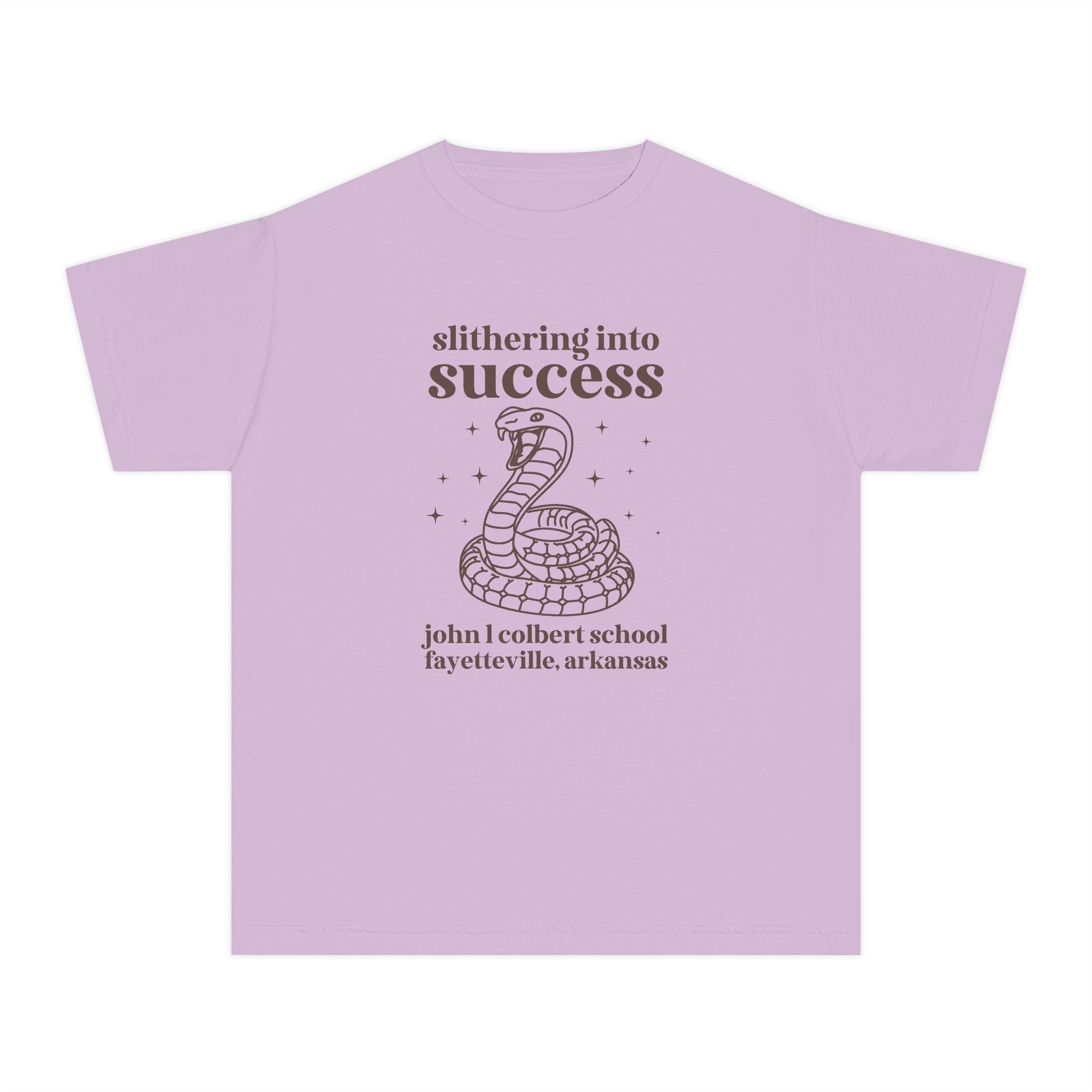 John L Colbert Kids Tee Shirt: Slithering into Success | FPS + Opal and June Kids Tee Shirt, Fayetteville Public Schools - Opal and June