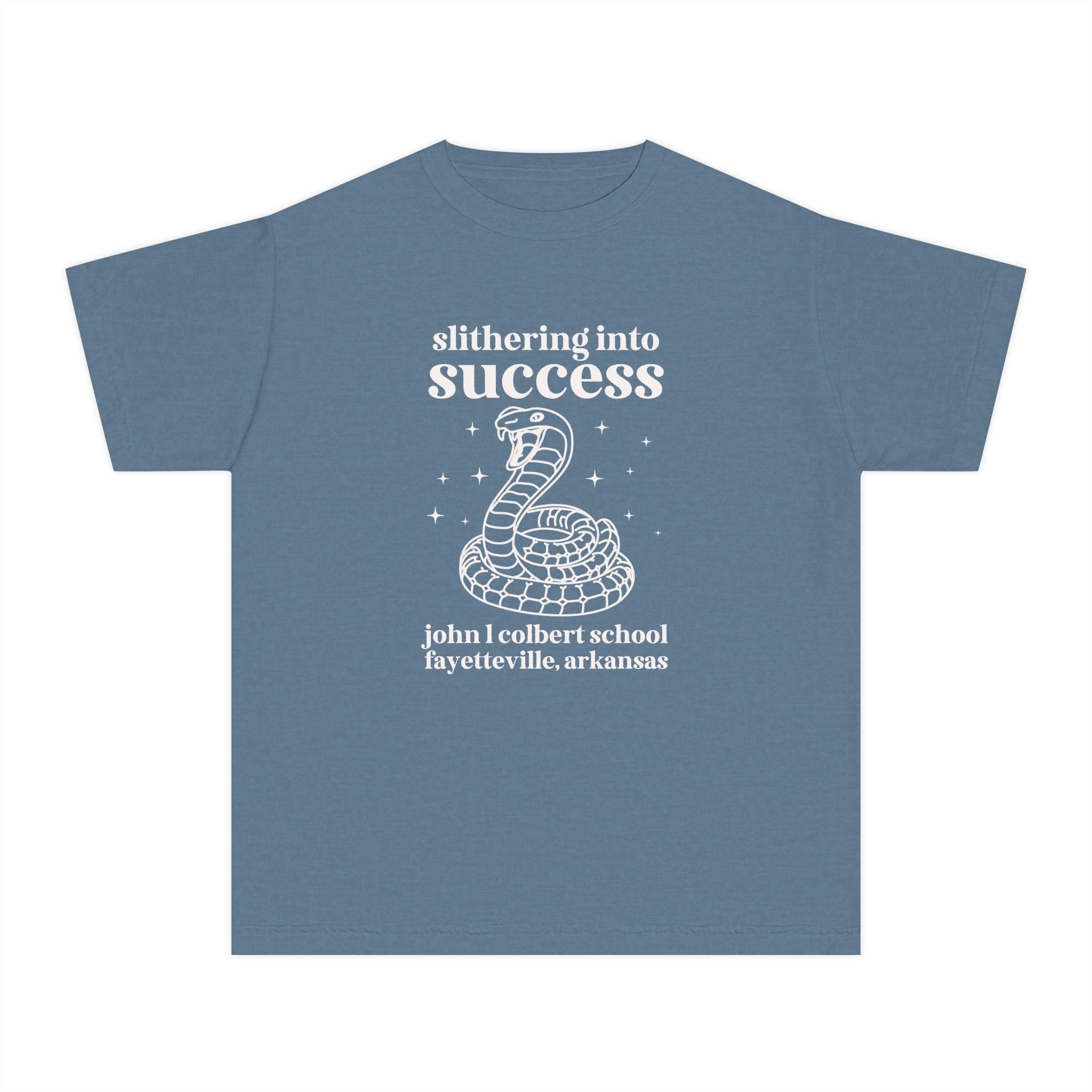 John L Colbert Kids Tee Shirt: Slithering into Success | FPS + Opal and June Kids Tee Shirt, Fayetteville Public Schools - Opal and June