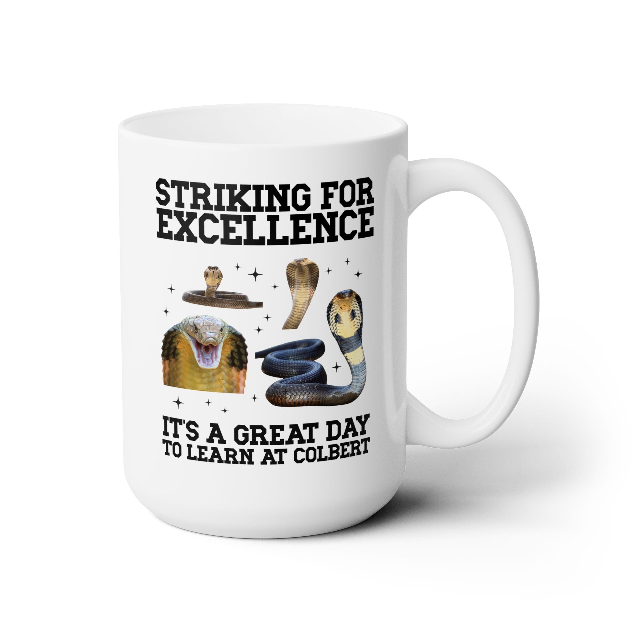 John L. Colbert School 15 Oz Coffee Mug: Striking for Excellence | FPS + Opal and June Coffee Mug, Fayetteville Public Schools - Opal and June
