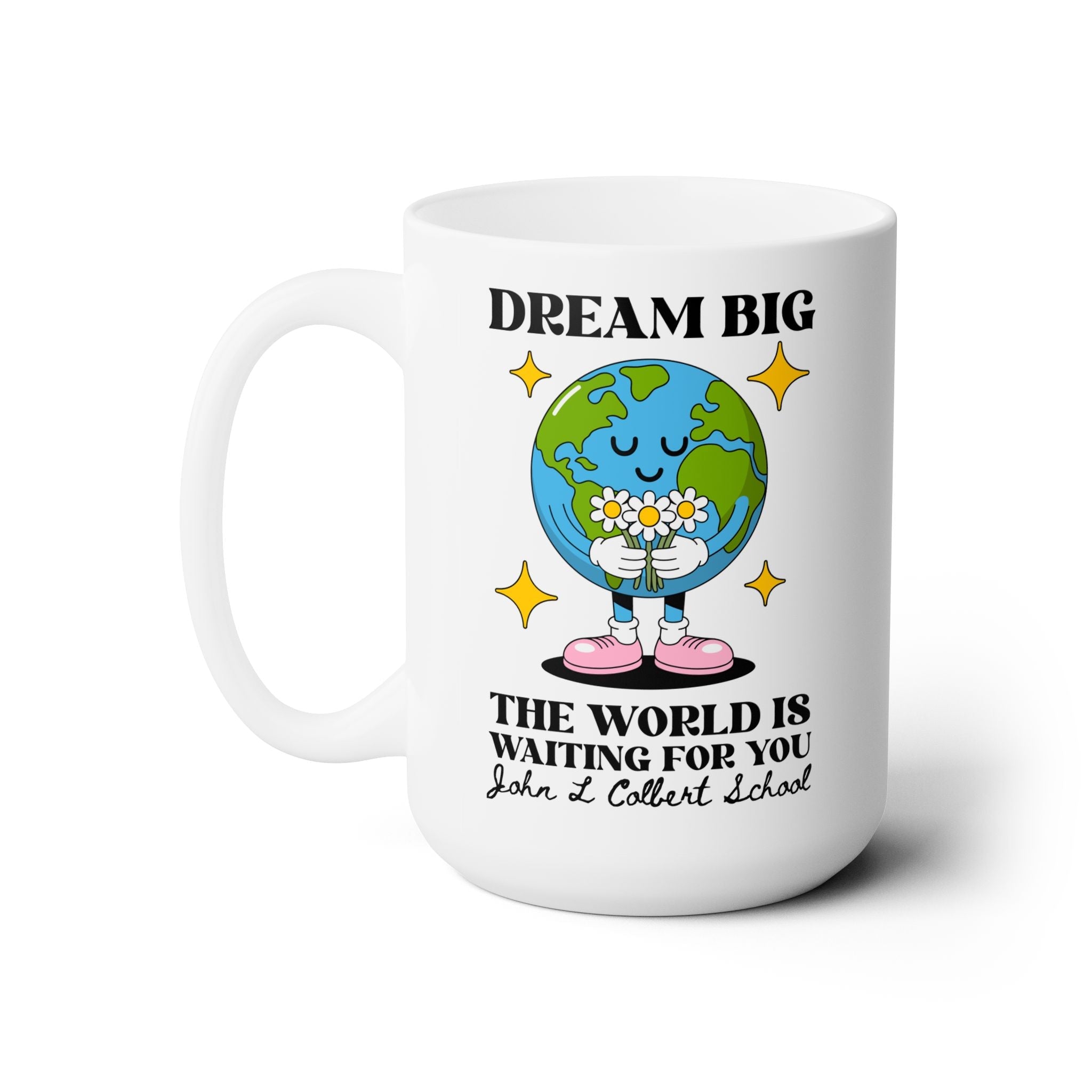 John L Colbert School 15 Oz Coffee Mug: The World is Waiting for You - Opal and June