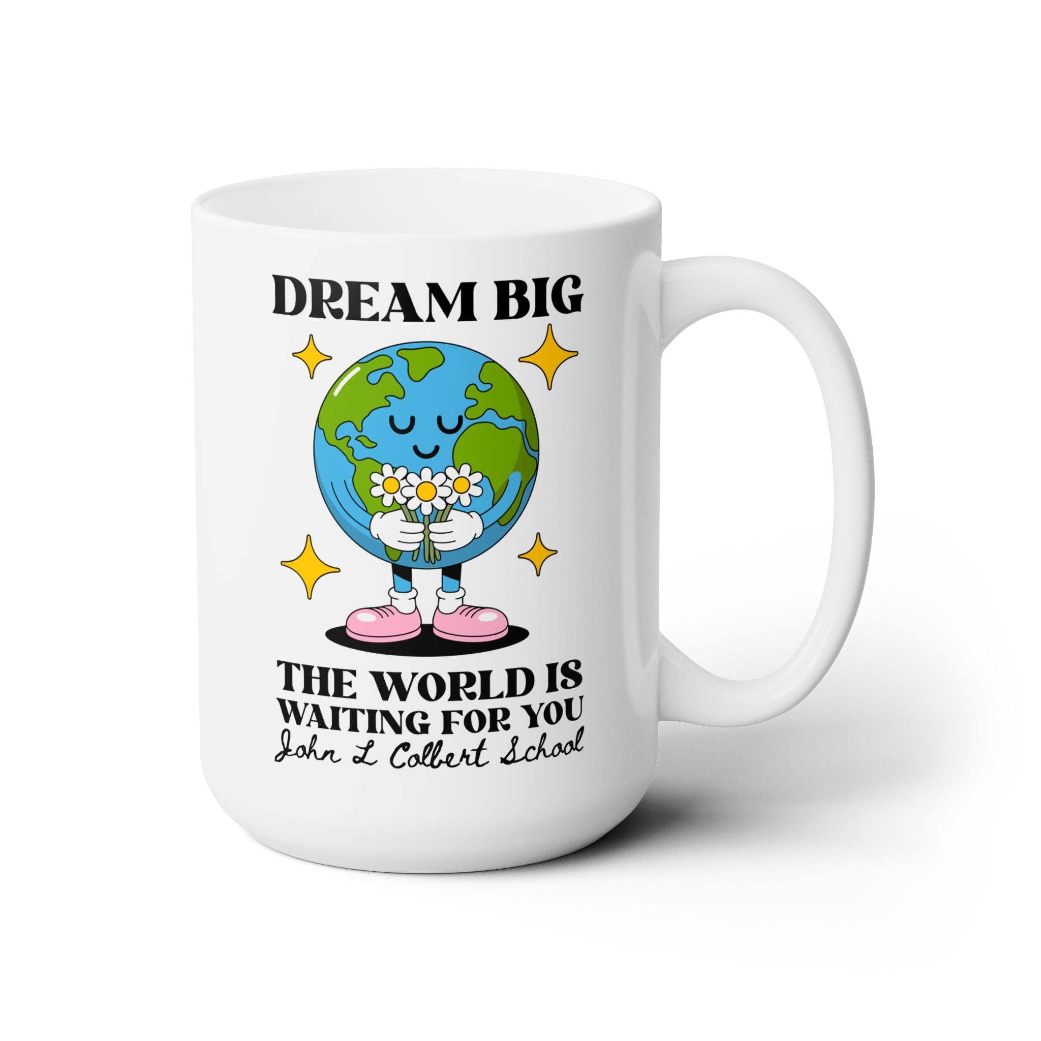 John L Colbert School 15 Oz Coffee Mug: The World is Waiting for You - Opal and June