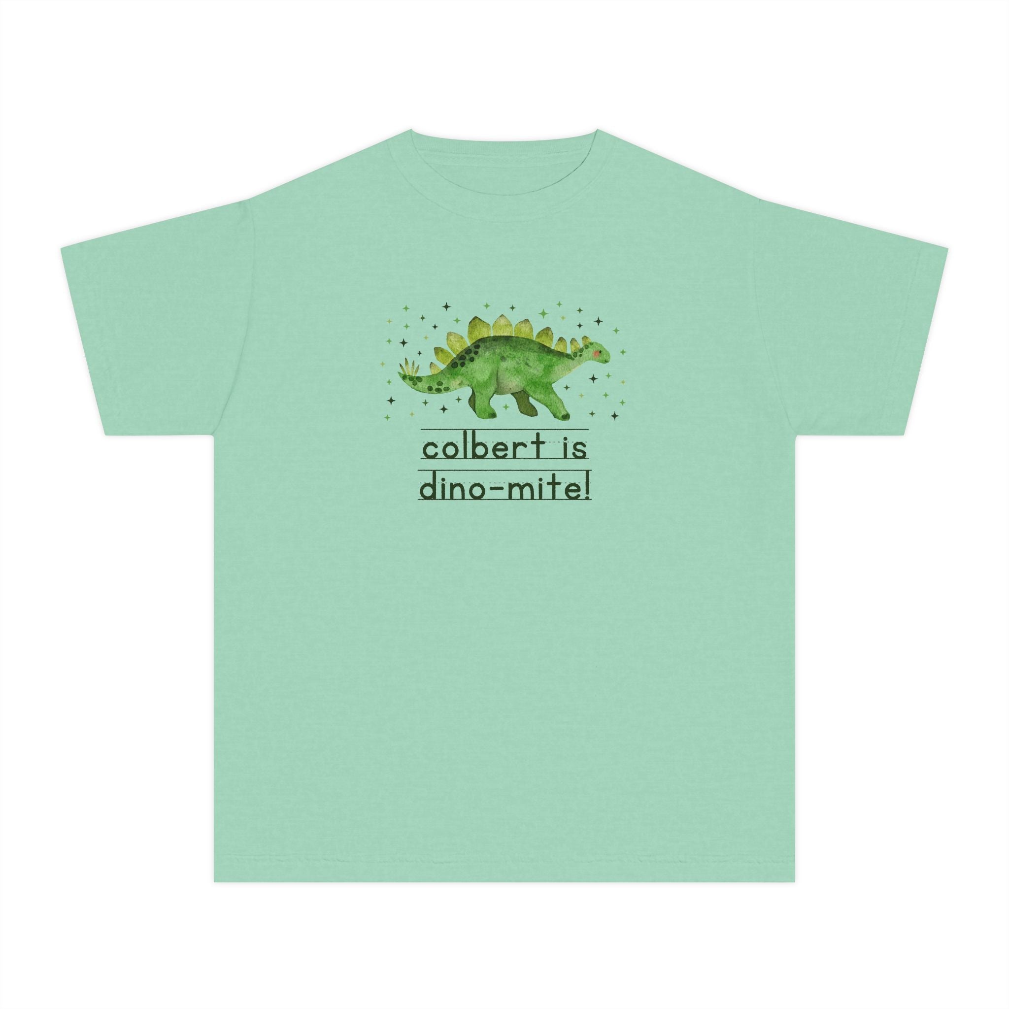 John L Colbert School is Dino - Mite Kids Tee Shirt | FPS + Opal and June Kids Tee Shirt, Fayetteville Public Schools - Opal and June