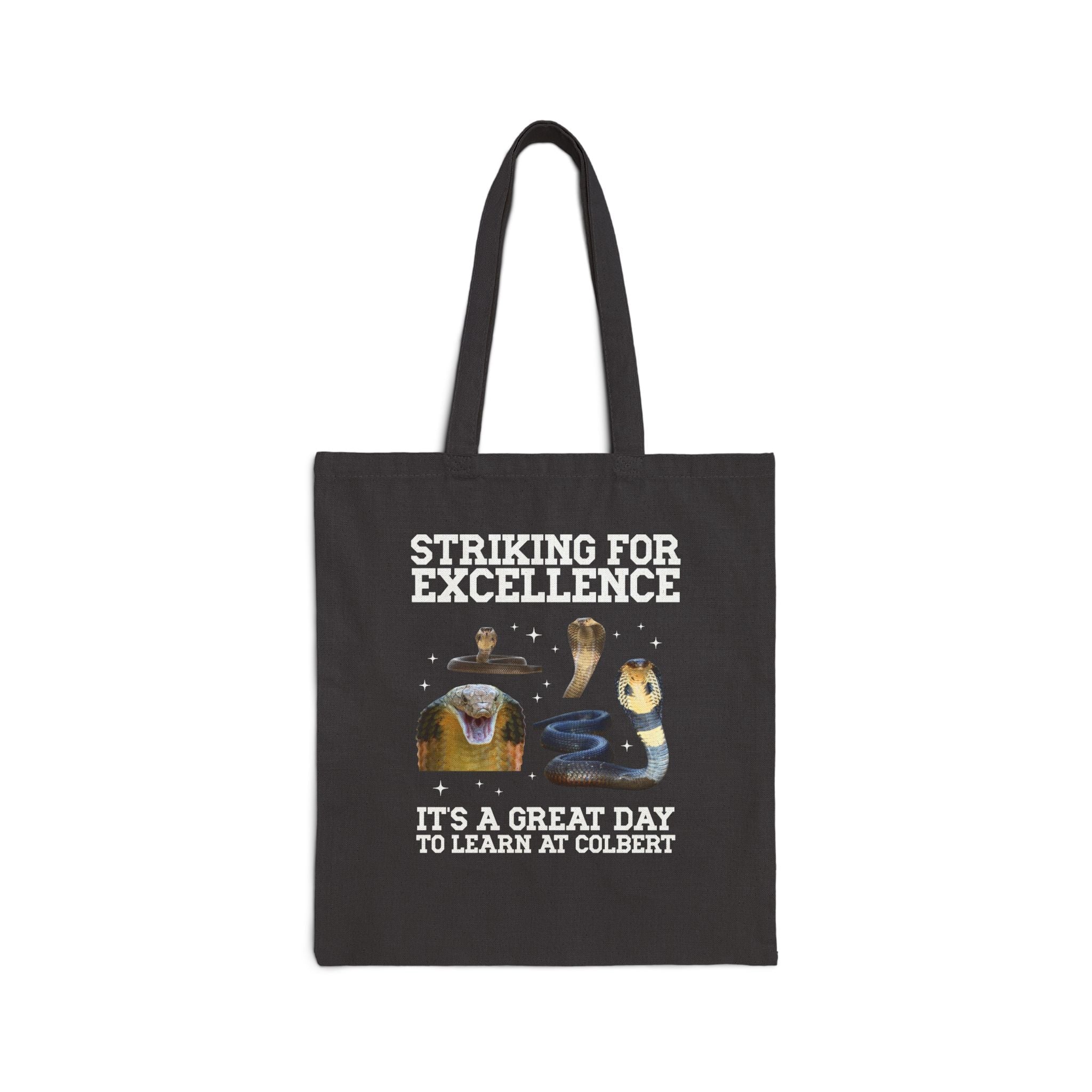 John L. Colbert School Tote Bag: Striking for Excellence | FPS + Opal and June Tote Bag, Fayetteville Public Schools - Opal and June