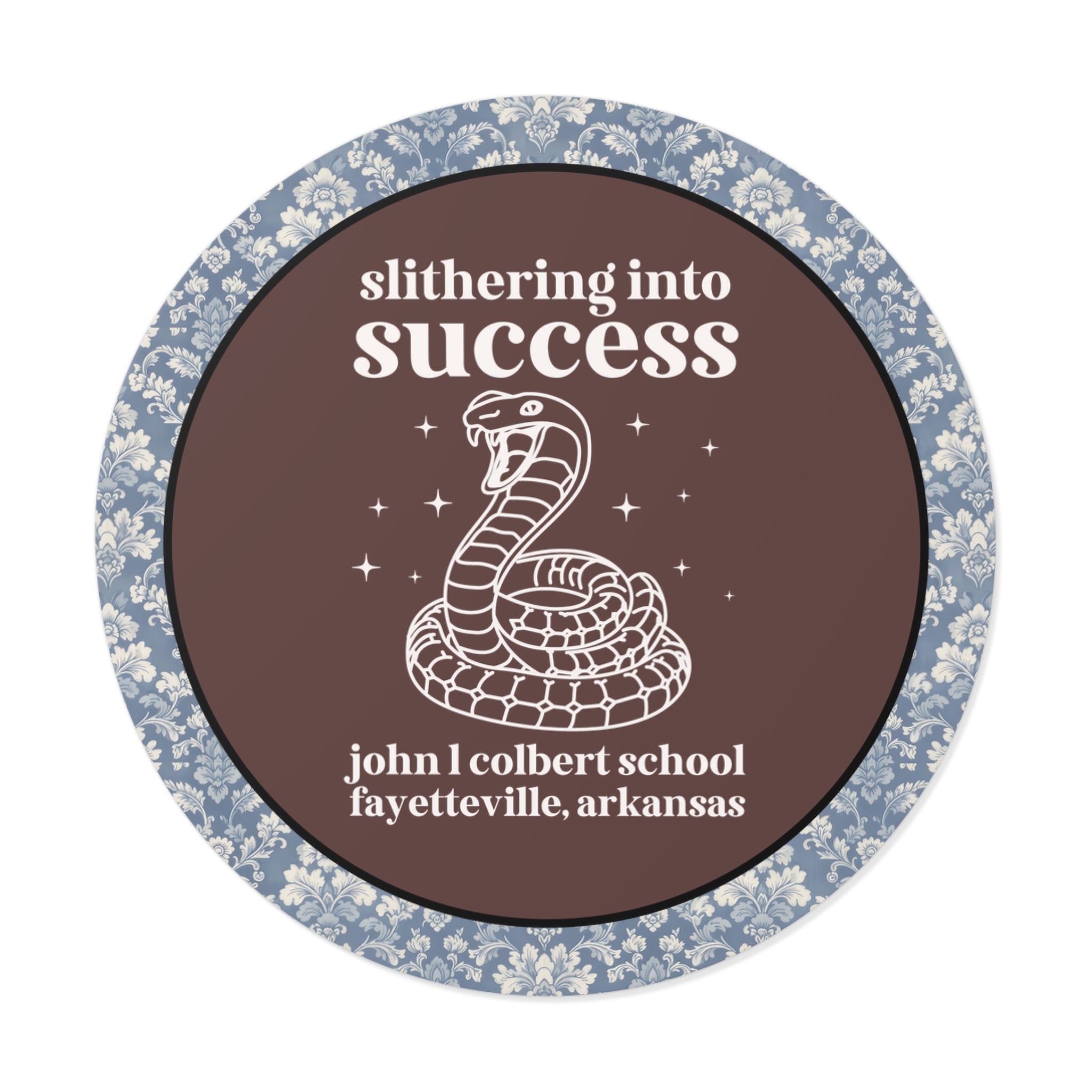 John L Colbert Sticker: Slithering into Success | FPS + Opal and June Sticker, Fayetteville Public Schools - Opal and June