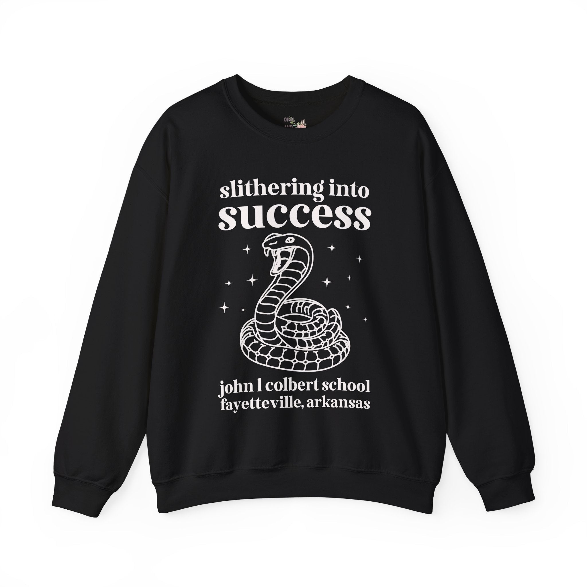 John L Colbert Sweatshirt: Slithering into Success | FPS + Opal and June Sweatshirt, Fayetteville Public Schools - Opal and June