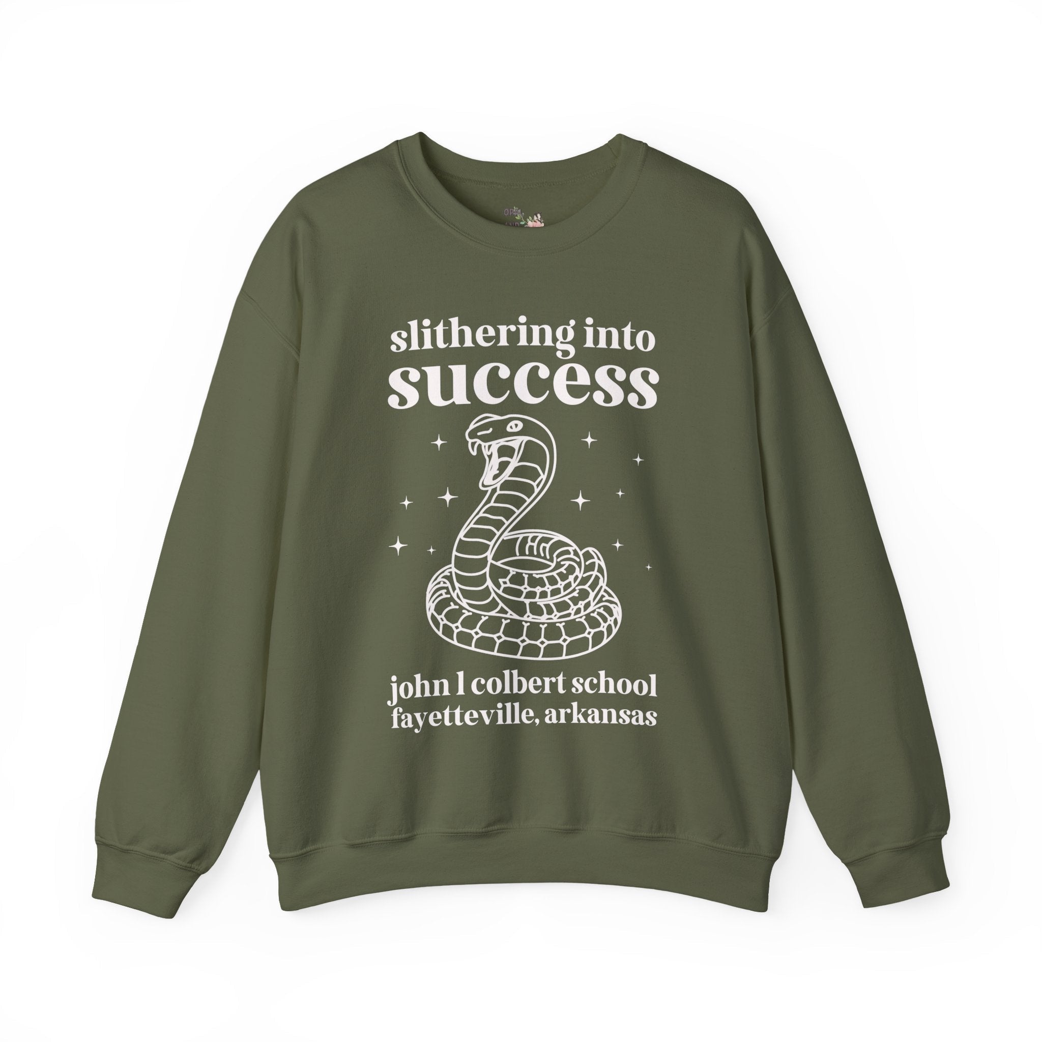 John L Colbert Sweatshirt: Slithering into Success | FPS + Opal and June Sweatshirt, Fayetteville Public Schools - Opal and June