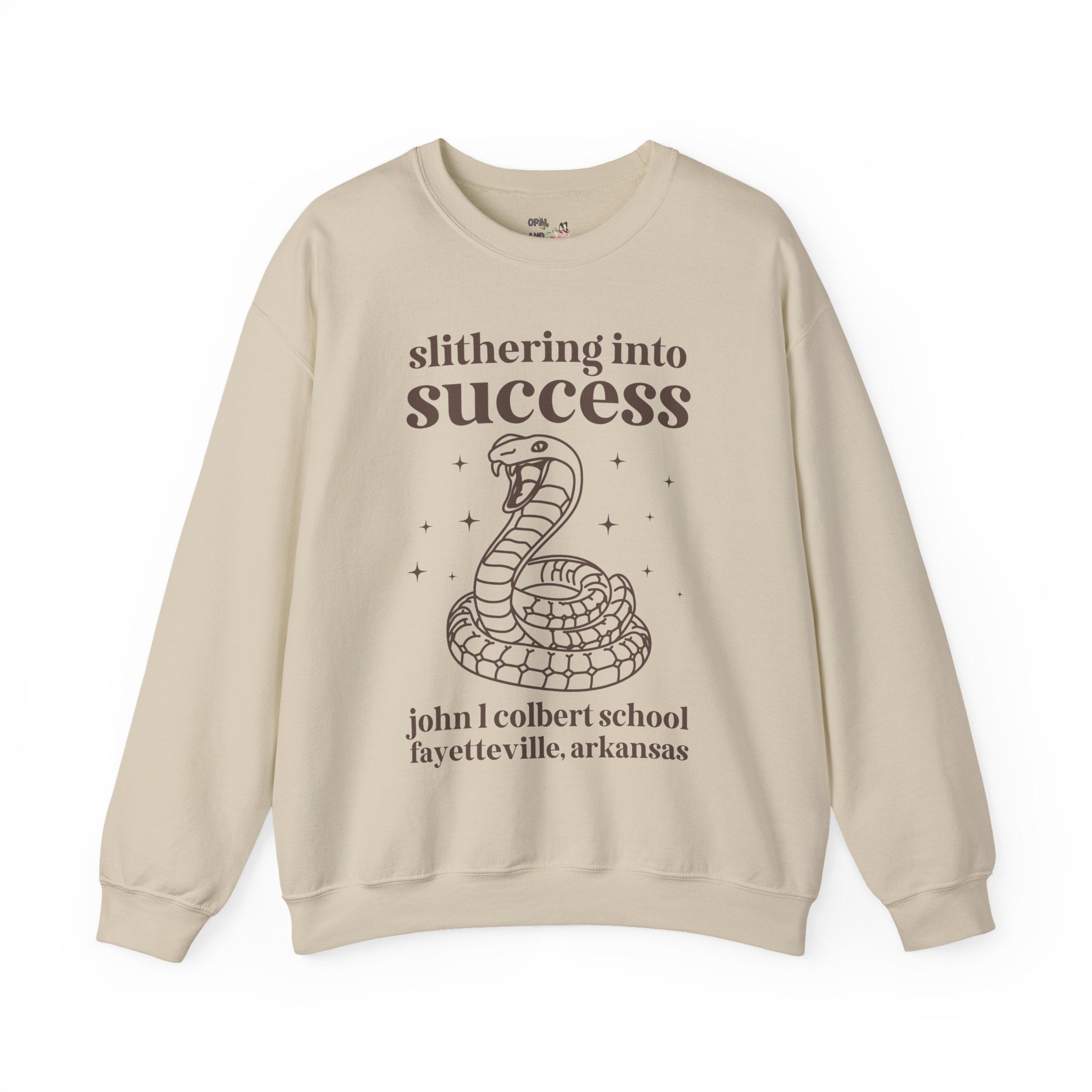 John L Colbert Sweatshirt: Slithering into Success | FPS + Opal and June Sweatshirt, Fayetteville Public Schools - Opal and June