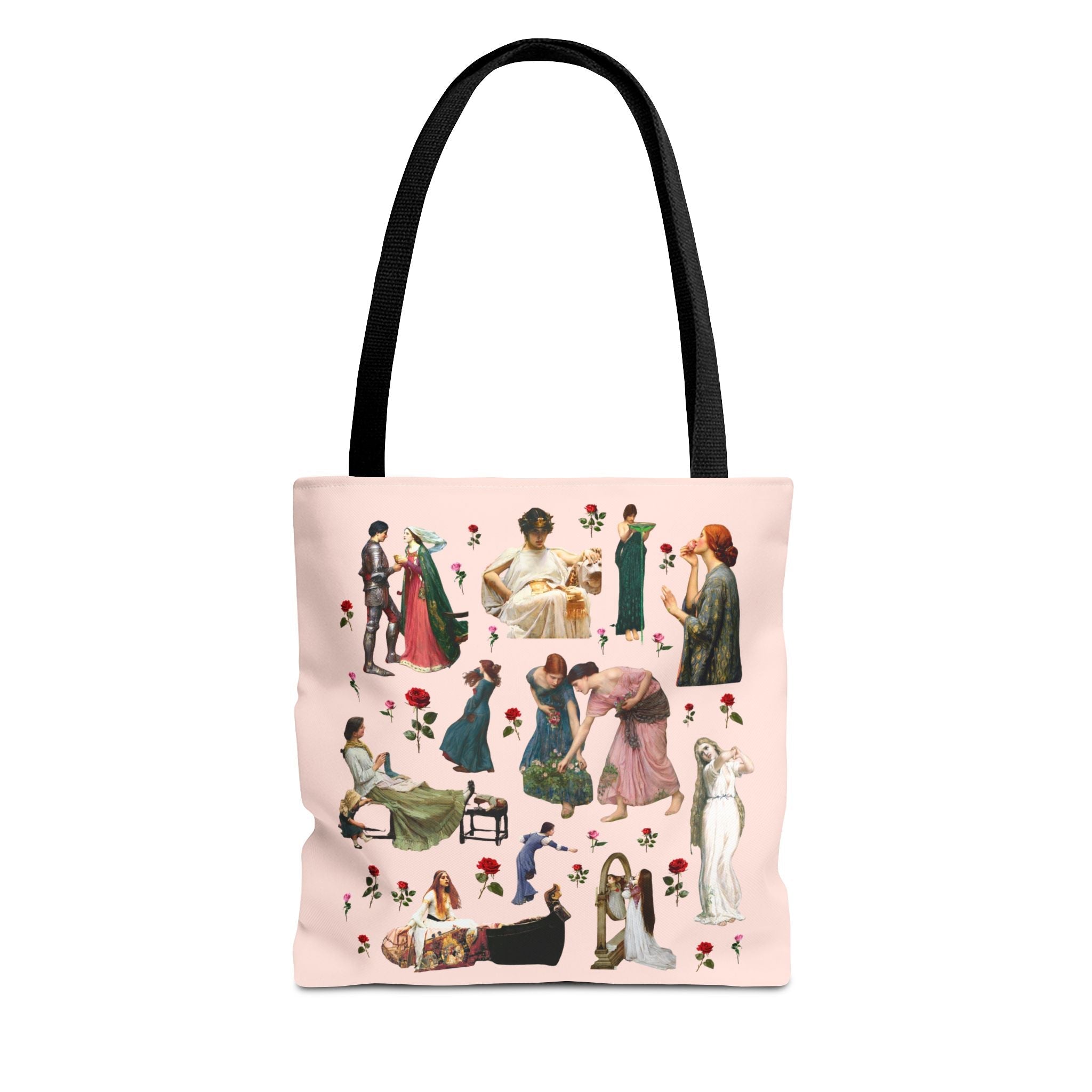 John William Waterhouse Art History Tote Bag for Valentines, Colorful Boho Goblincore Early 1900s Art Tote for Artist or Museum Lover - Opal and June