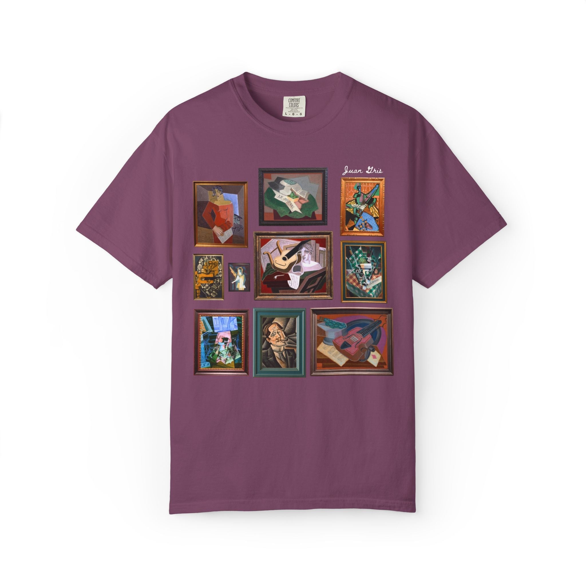 Juan Gris Famous Painting Art History Tee Shirt: 19th Century and Early 1900s European Art History Buff Gift, Cubism Art Movement T-Shirt - Opal and June