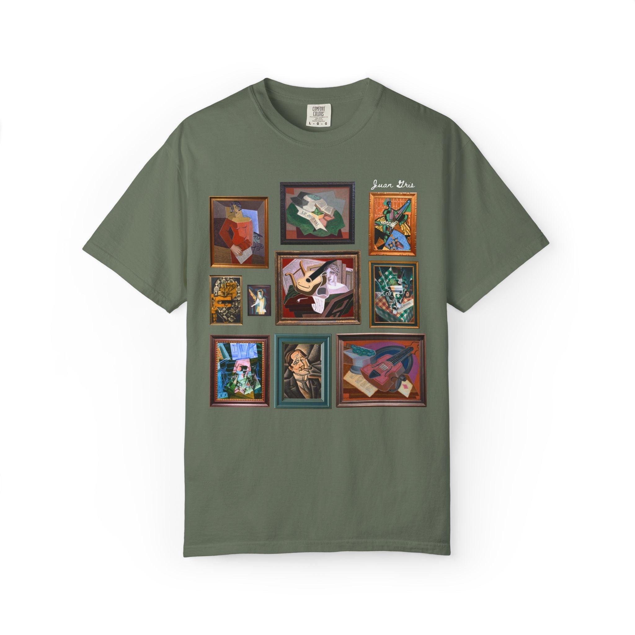 Juan Gris Famous Painting Art History Tee Shirt: 19th Century and Early 1900s European Art History Buff Gift, Cubism Art Movement T-Shirt - Opal and June
