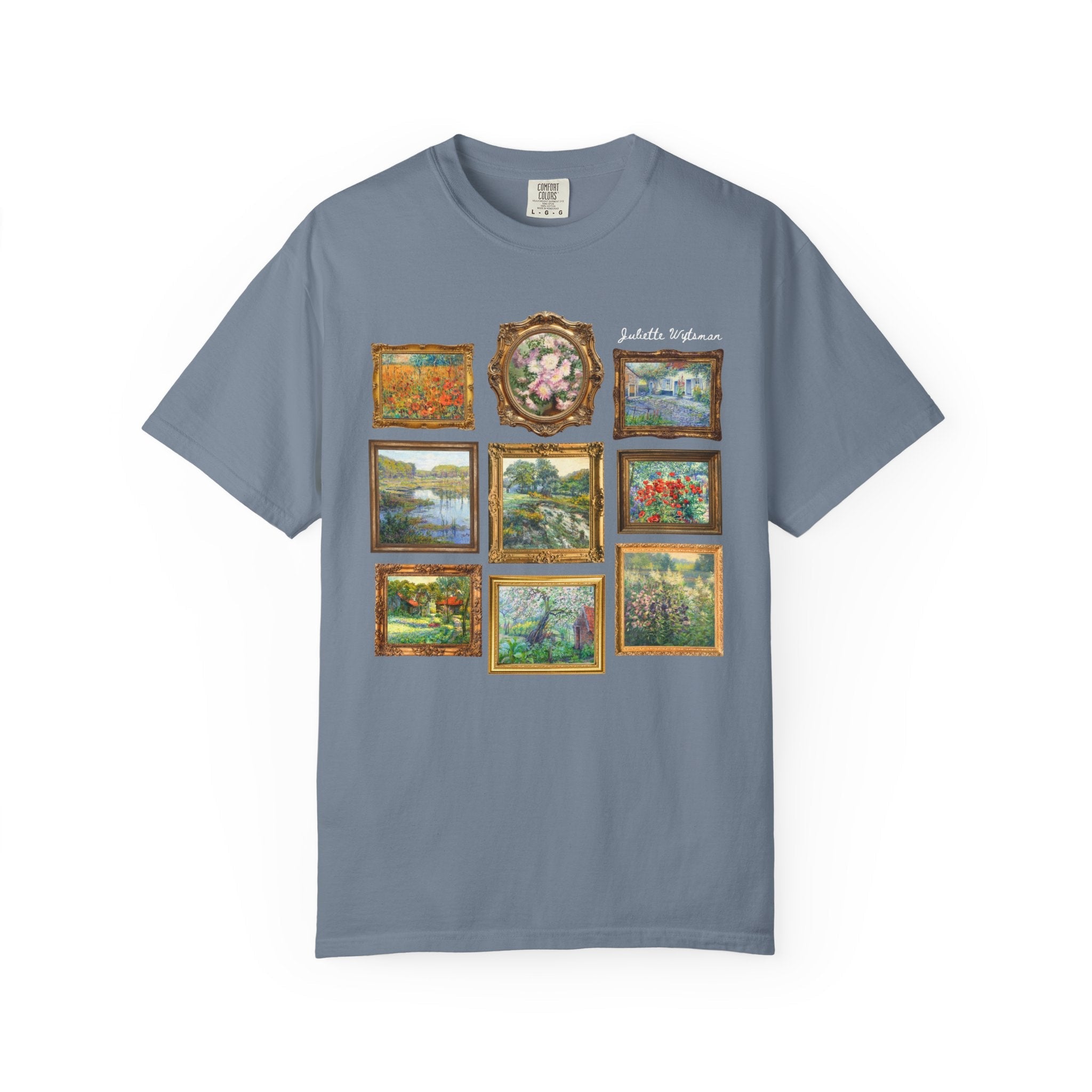 Juliette Wytsman European Art History Tee Shirt: Belgian Impressionist Paintings, Floral Goblincore Shirt for Garden Lover, Mom Who Gardens - Opal and June