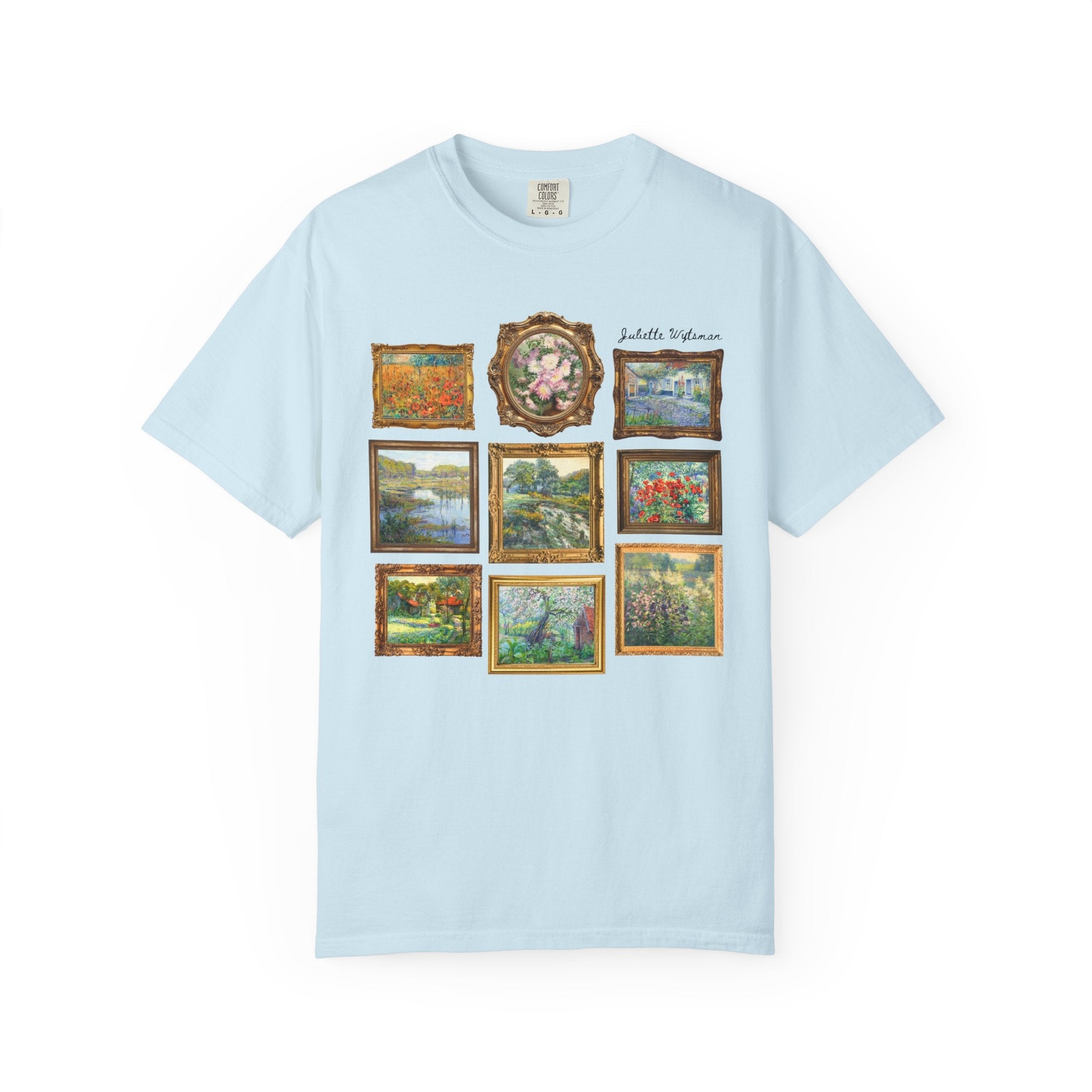Juliette Wytsman European Art History Tee Shirt: Belgian Impressionist Paintings, Floral Goblincore Shirt for Garden Lover, Mom Who Gardens - Opal and June