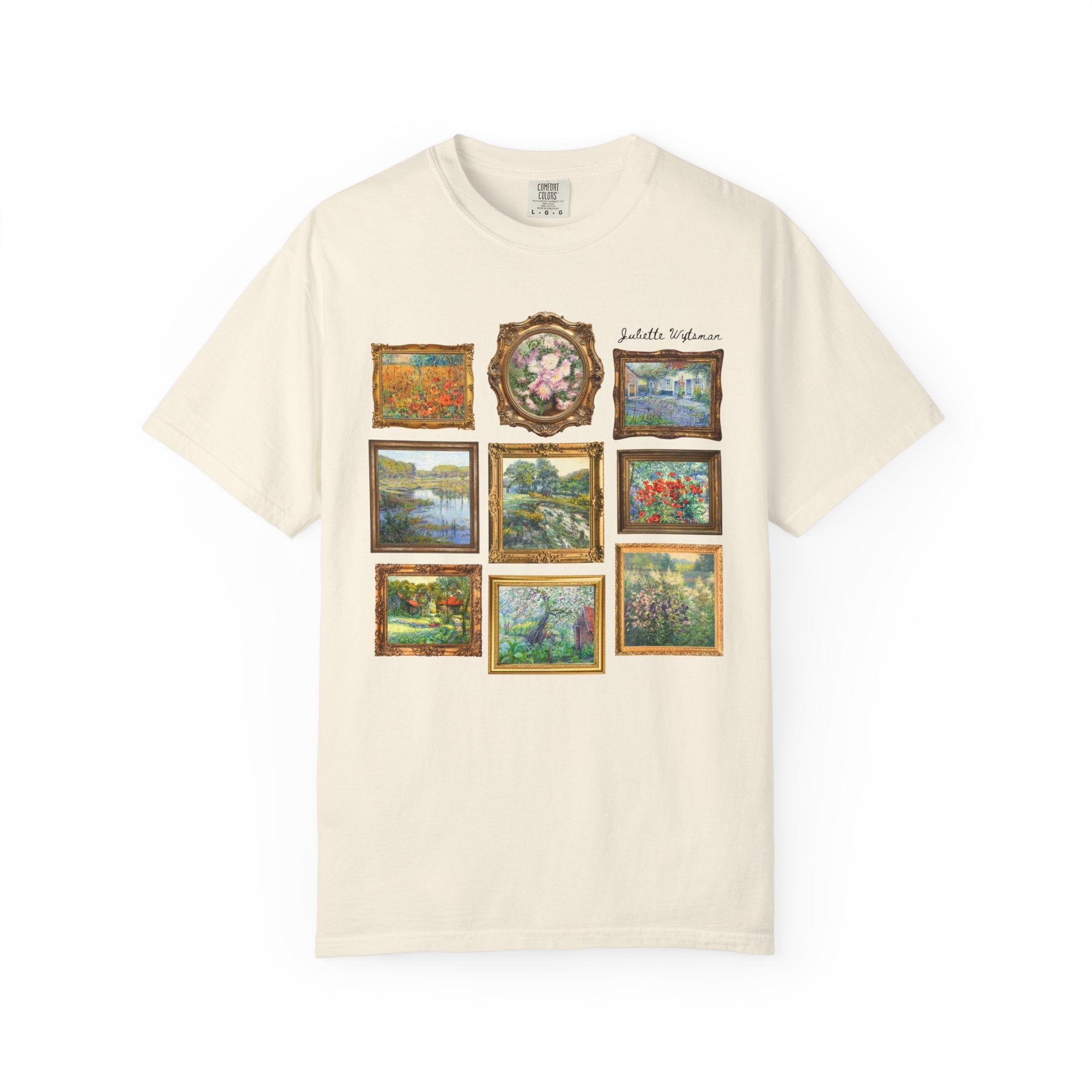Juliette Wytsman European Art History Tee Shirt: Belgian Impressionist Paintings, Floral Goblincore Shirt for Garden Lover, Mom Who Gardens - Opal and June