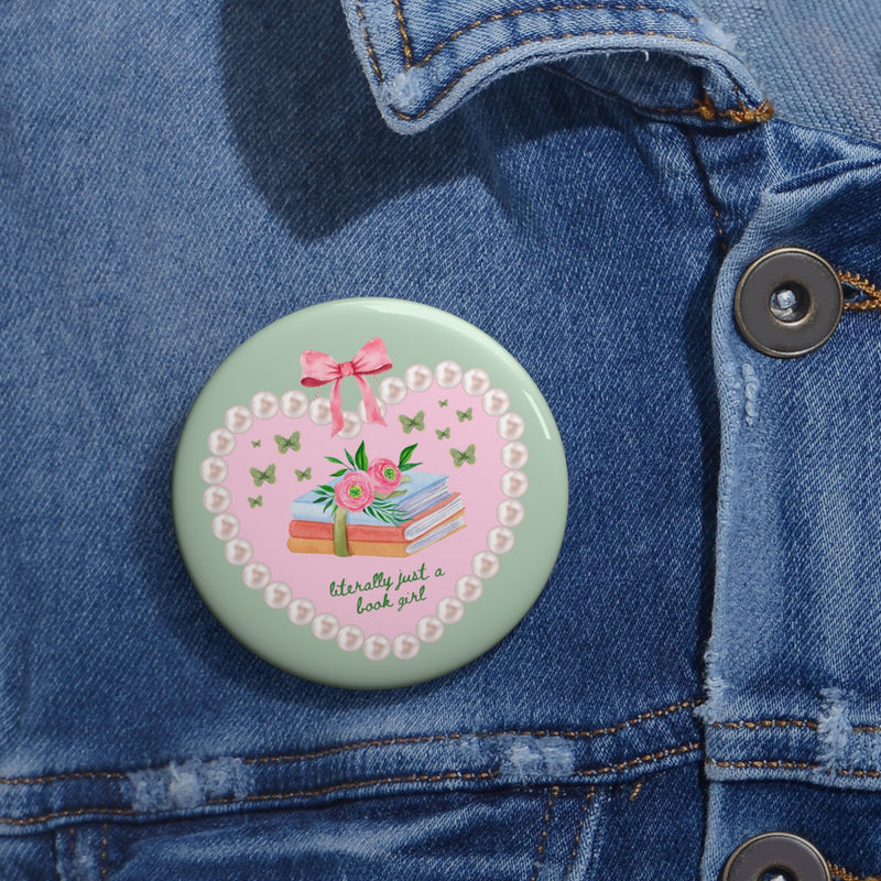 Just a Book Girl Button - Opal and June