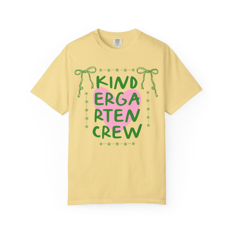 Kindergarten Crew Matching Teacher Tee Shirt, Back To School Kindergarten Team T-Shirt for First Day of School or Meet the Teacher Night - Opal and June