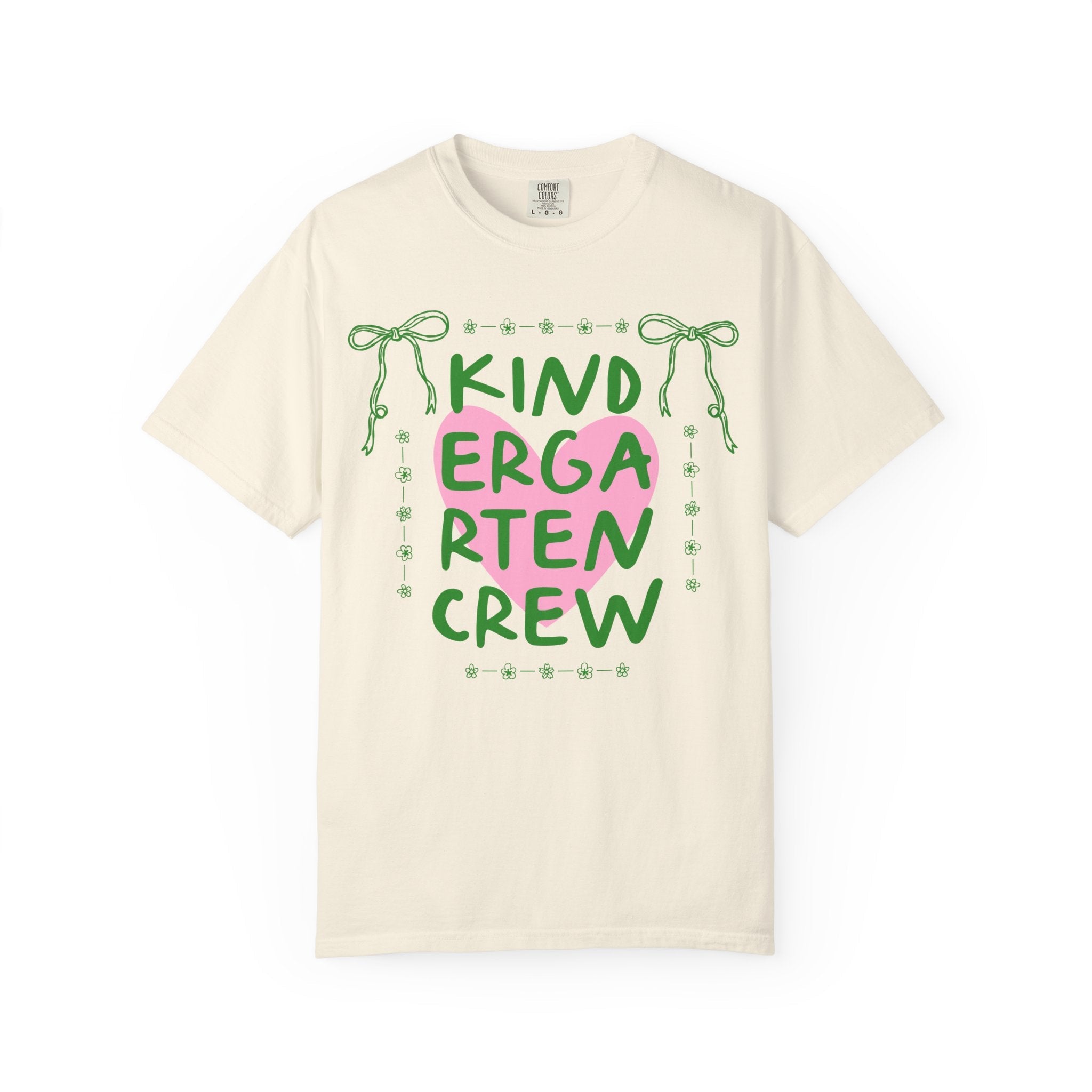 Kindergarten Crew Matching Teacher Tee Shirt, Back To School Kindergarten Team T-Shirt for First Day of School or Meet the Teacher Night - Opal and June