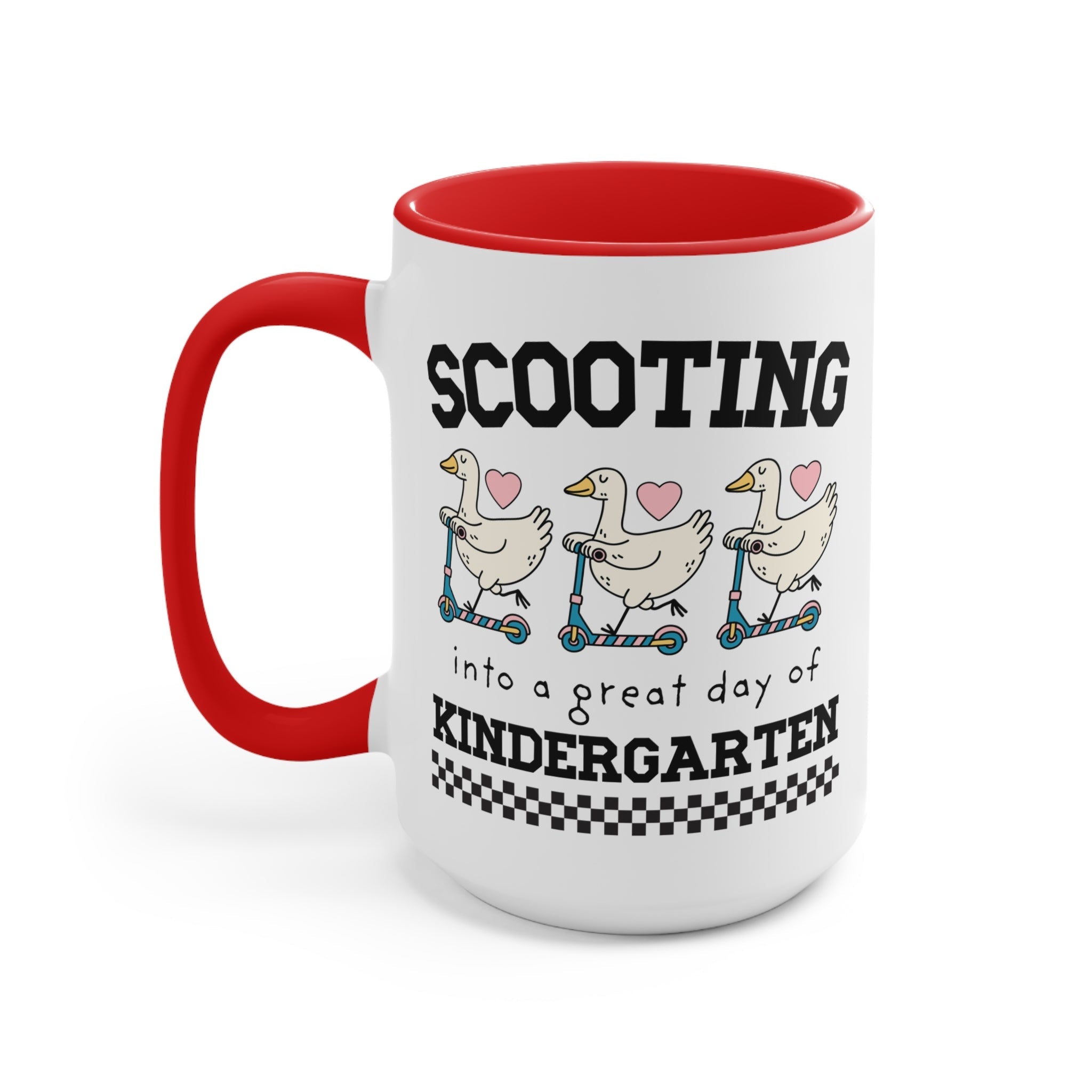 Kindergarten Teacher Appreciation Gift for Teacher Who Loves Silly Geese, Funny Saying Animal Lover Notebook with Hearts, Teaching Major - Opal and June