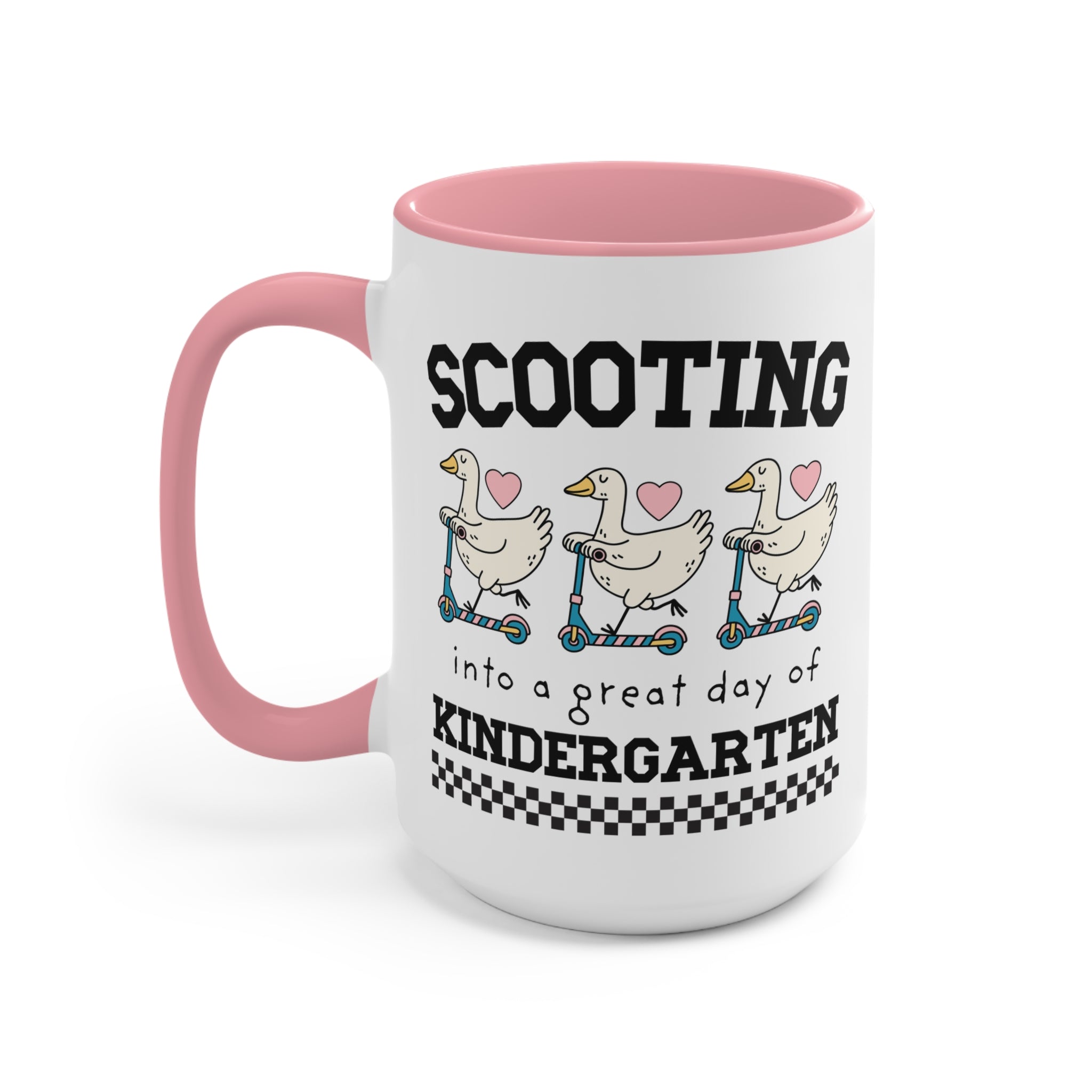 Kindergarten Teacher Appreciation Gift for Teacher Who Loves Silly Geese, Funny Saying Animal Lover Notebook with Hearts, Teaching Major - Opal and June