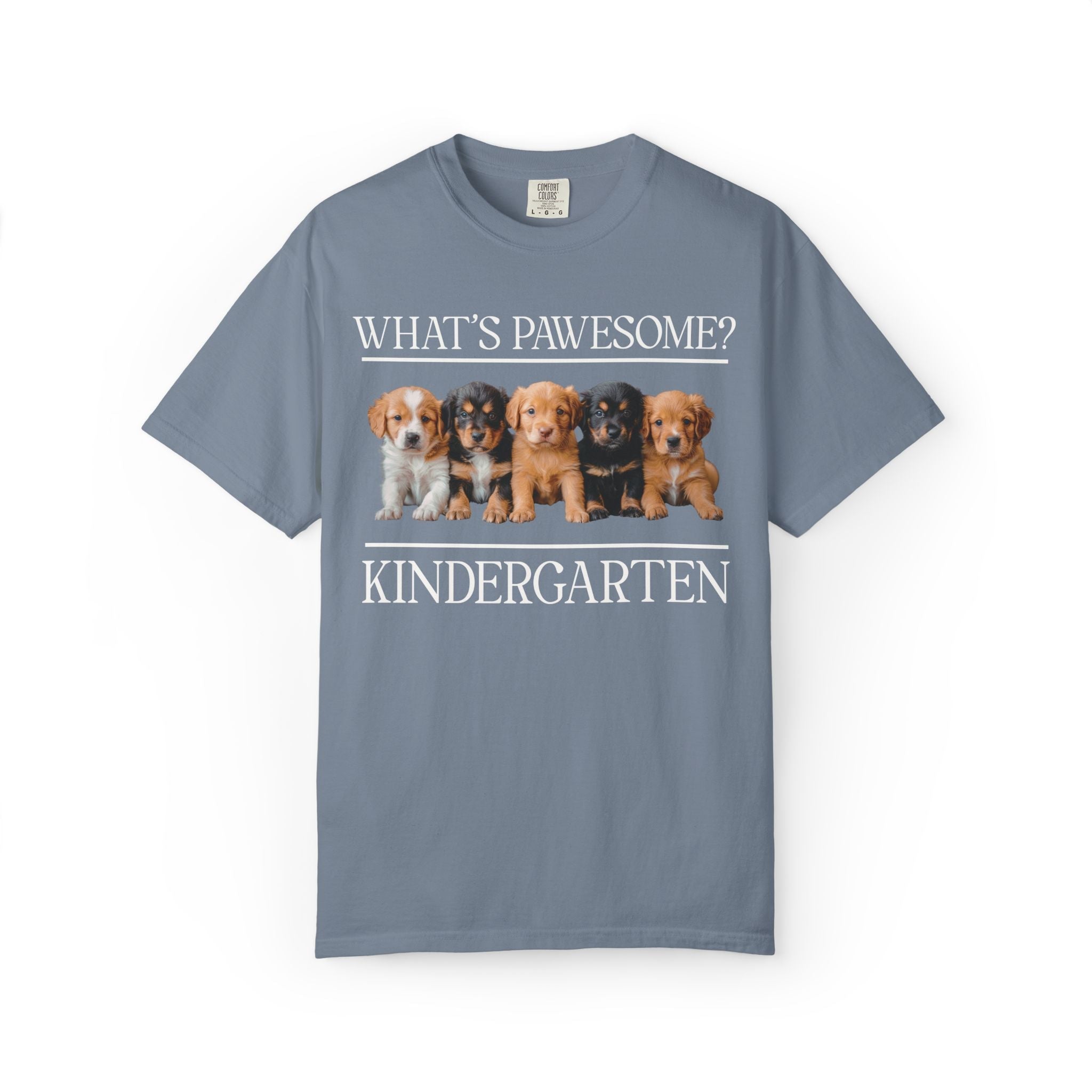 Kindergarten Teacher Puppy Tee Shirt: What's Pawesome? - Opal and June