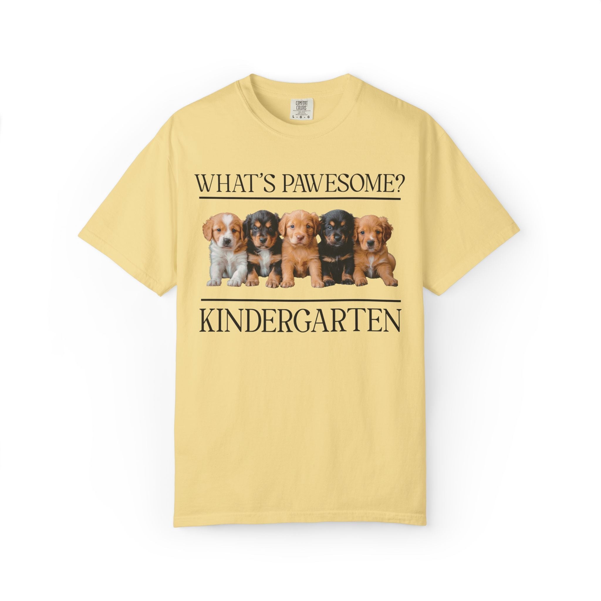 Kindergarten Teacher Puppy Tee Shirt: What's Pawesome? - Opal and June