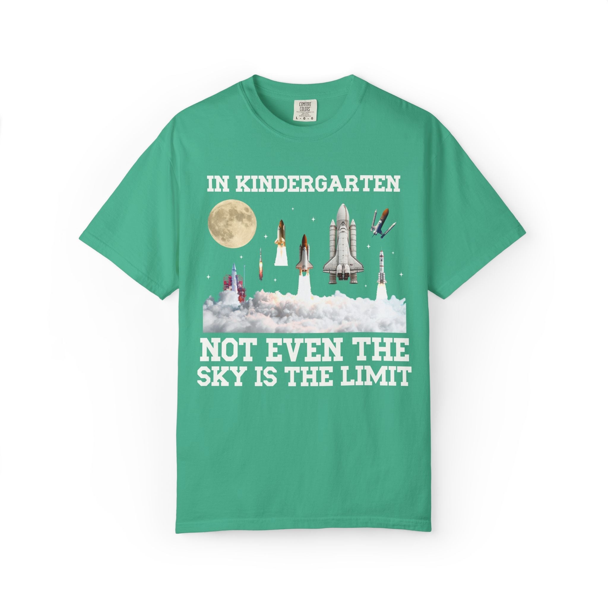 Kindergarten Teacher Space Lover Tee Shirt with Rocket Ships - Opal and June
