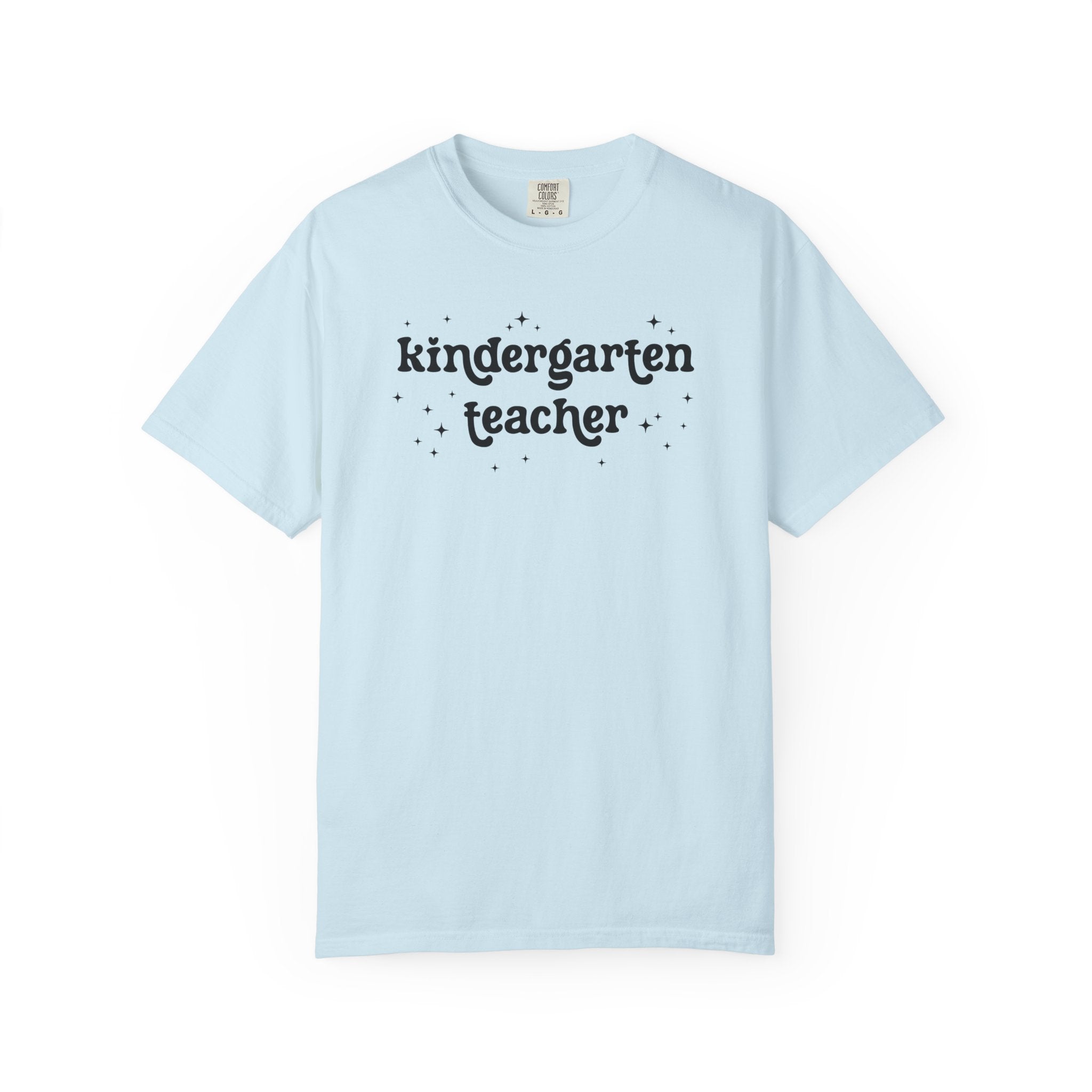 Kindergarten Teacher Team T-Shirt, Retro Aesthetic Minimalist Kindergarten Crew Tee Shirt for Back to School, Matching First Day of School - Opal and June