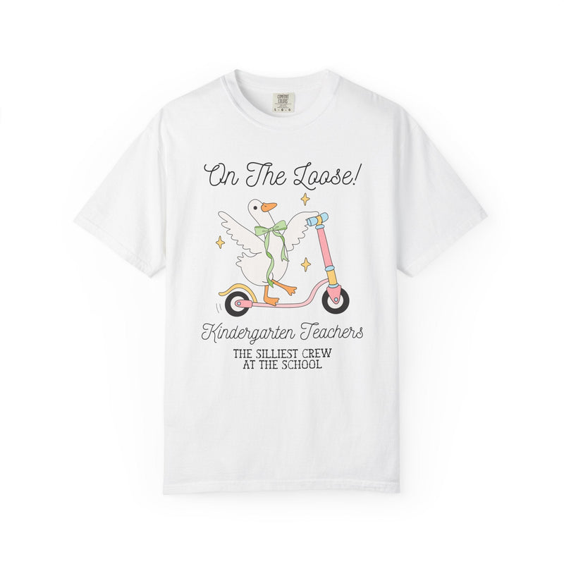 Kindergarten Teacher Tee Shirt for Back to School, Matching Meet the Teacher T-Shirt for First Day of School, Silly Goose Animal Lover Tee - Opal and June