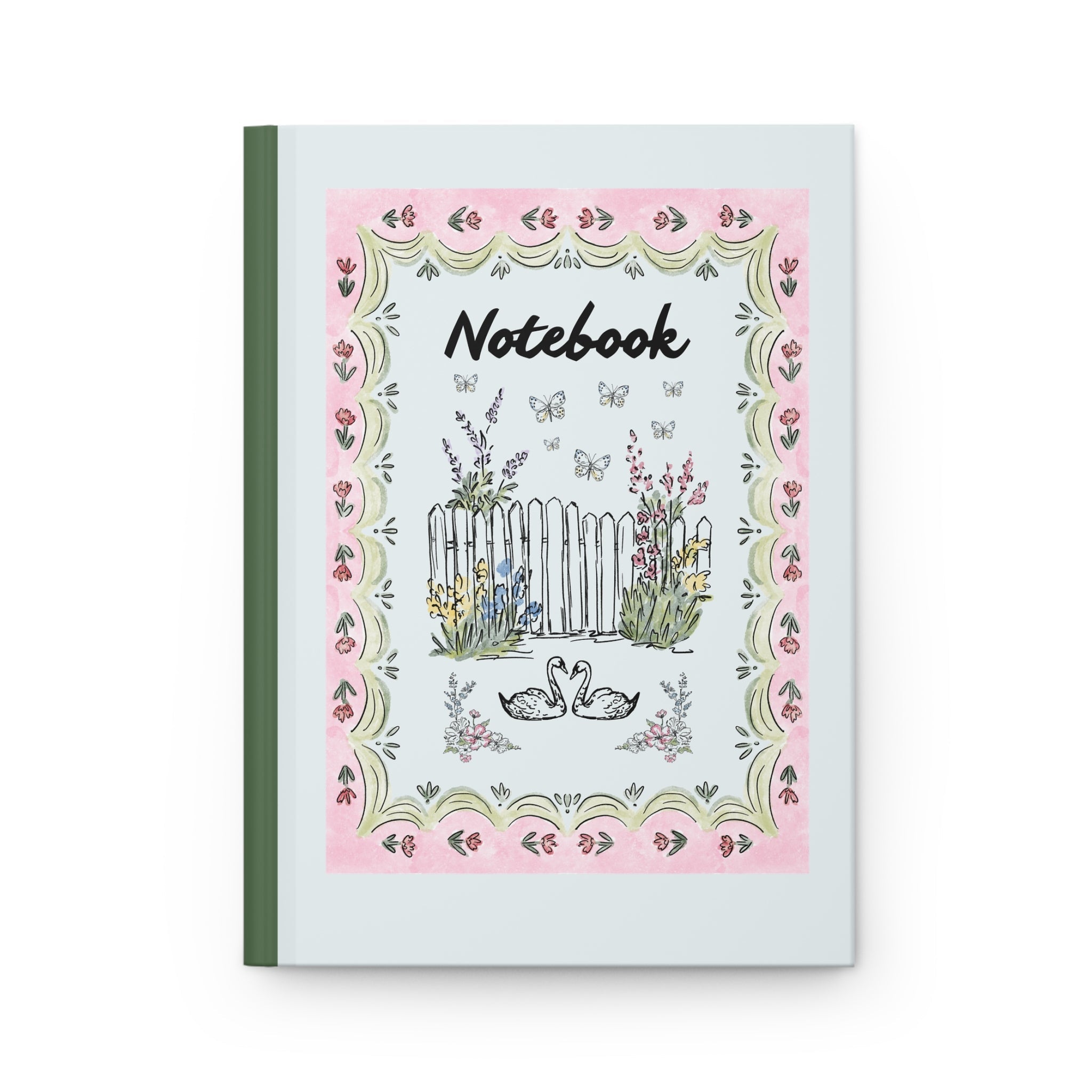 Kitschy and Nostalgic Notebook for Daughter or Romance Reader: Cute Bookish Aesthetic Journal with Flowers, Diary for Birthday or Holiday - Opal and June