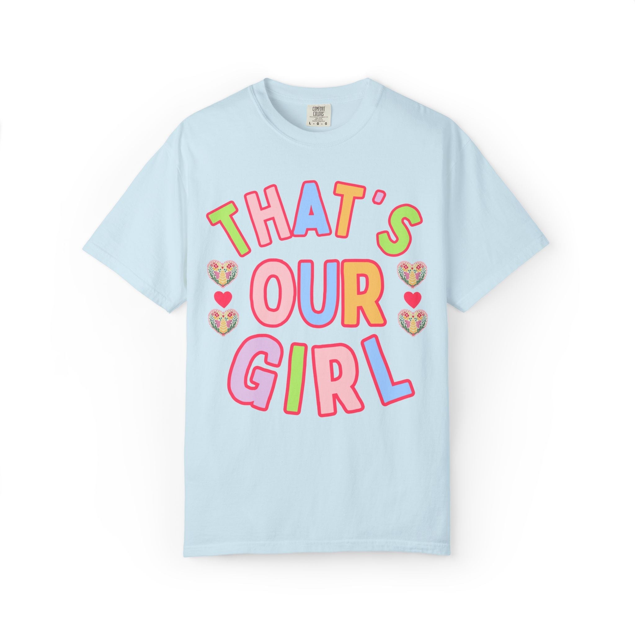 Kitschy Bachelorette Tee Shirt: Colorful Maximalist Vintage and Gen Z Aesthetic Funky Bridal Party T-Shirt with Hearts, Colorful Maximalist - Opal and June
