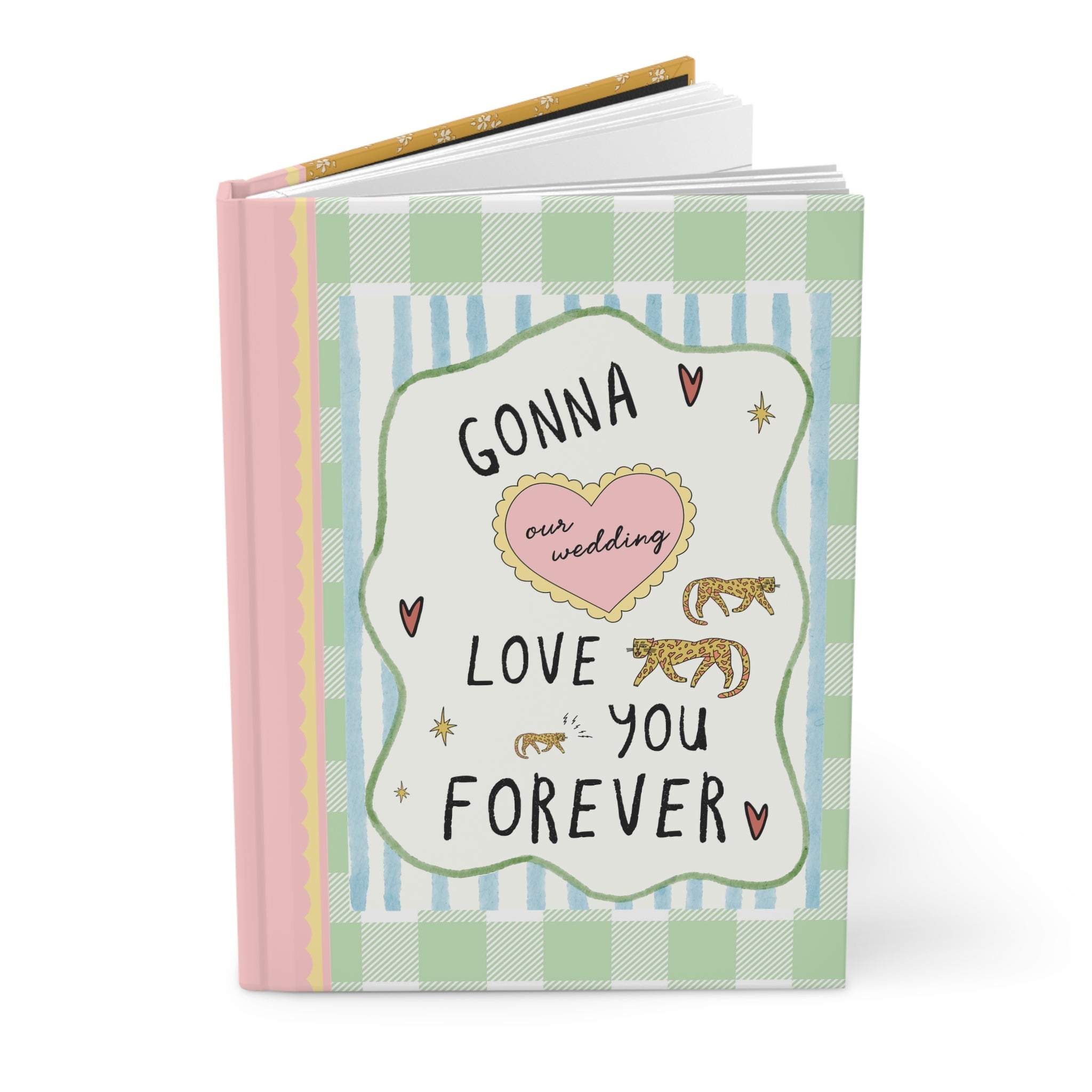 Kitschy Nostalgic Wedding Vow Book for Couple: Gonna Love You Forever - Opal and June