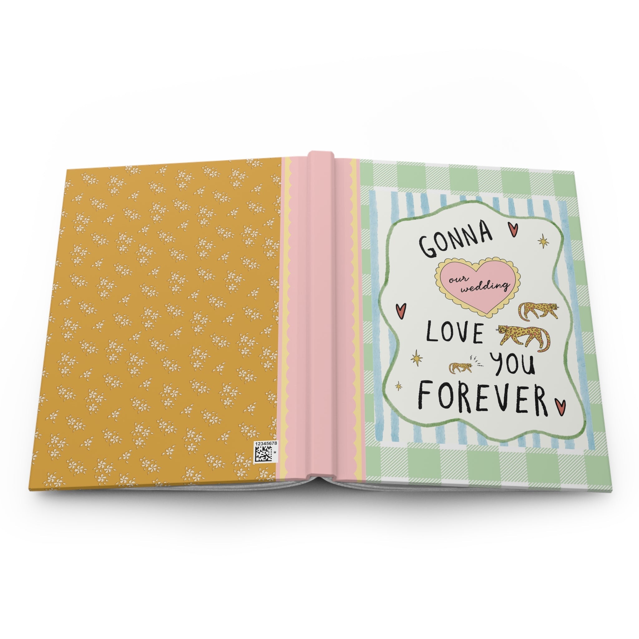 Kitschy Nostalgic Wedding Vow Book for Couple: Gonna Love You Forever - Opal and June