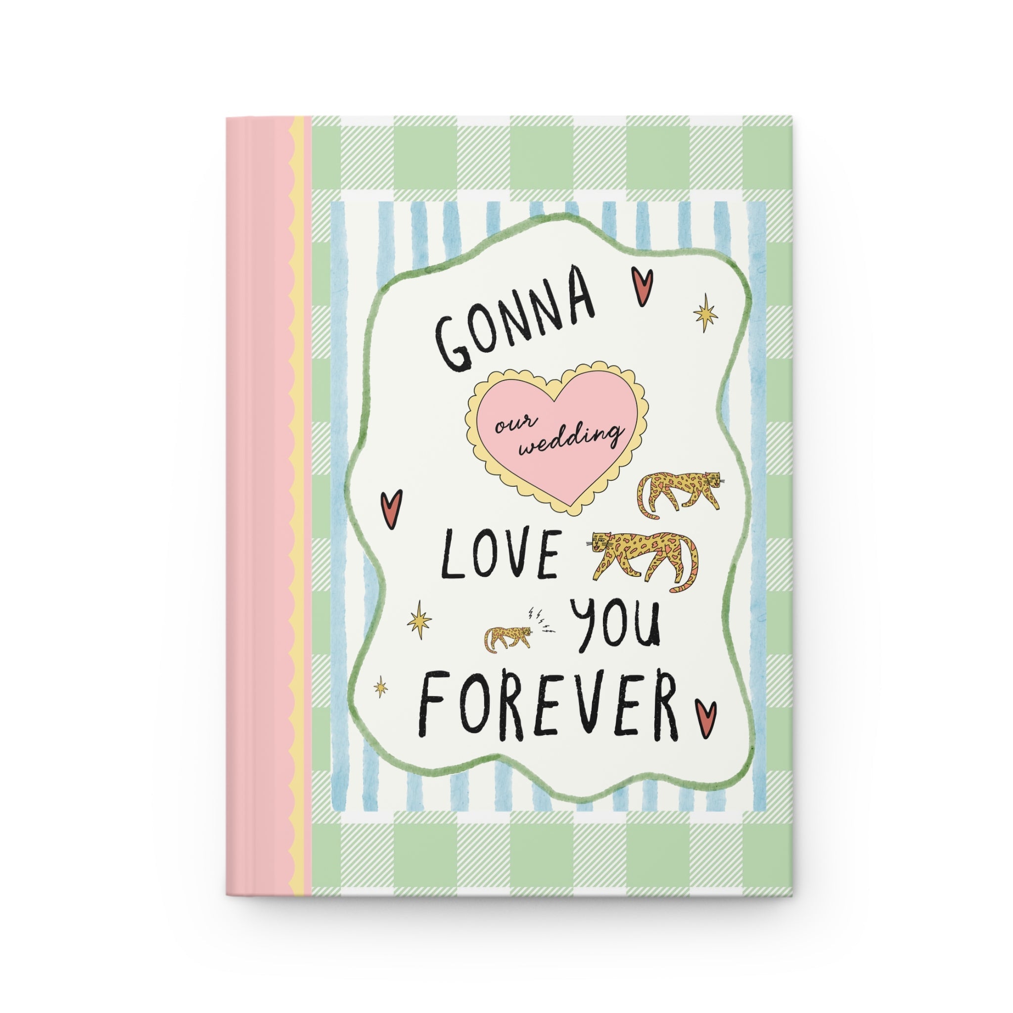 Kitschy Nostalgic Wedding Vow Book for Couple: Gonna Love You Forever - Opal and June