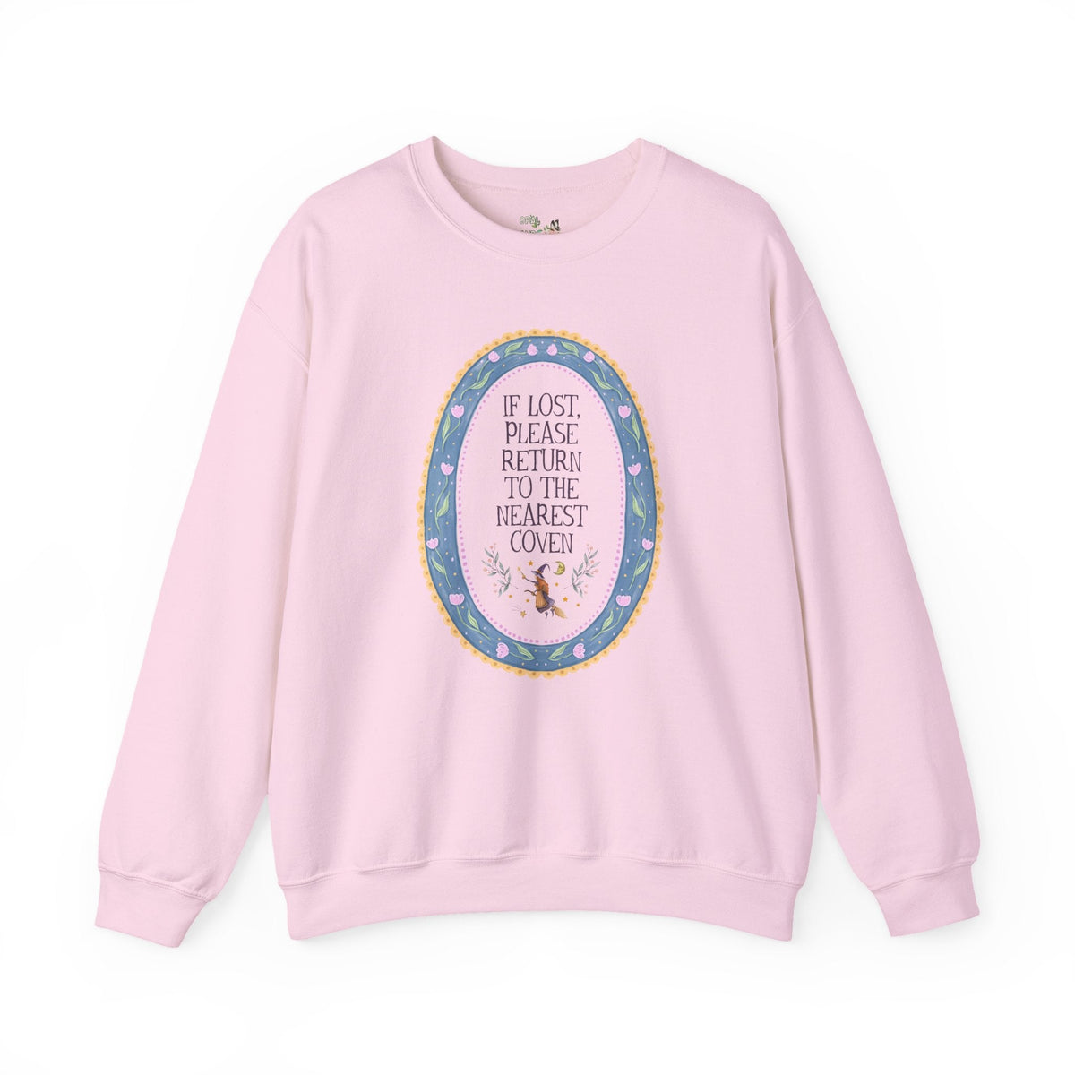 Kitschy Witchy Sweatshirt for Spooky Season or Halloween, Nostalgic Halloween Lover Crewneck: If Lost, Please Return to the Nearest Coven Sweatshirt - Opal and June