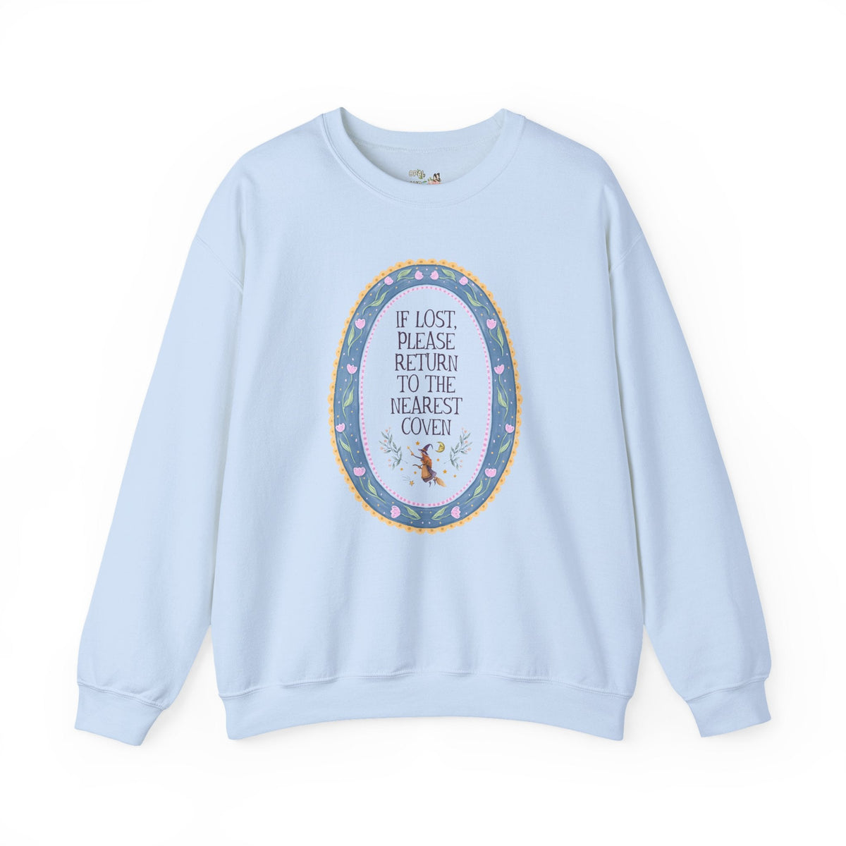 Kitschy Witchy Sweatshirt for Spooky Season or Halloween, Nostalgic Halloween Lover Crewneck: If Lost, Please Return to the Nearest Coven Sweatshirt - Opal and June