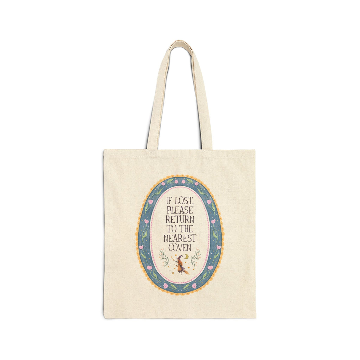 Kitschy Witchy Tote Bag for Spooky Season or Halloween, Nostalgic Halloween Lover Tote Bag: If Lost, Please Return to the Nearest Coven Tote Bag - Opal and June