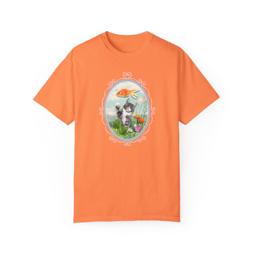 Kitten Reaching for Goldfish Tee - Opal and June