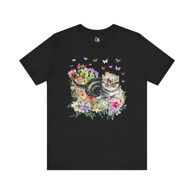 Kitten Tee with Butterflies - Opal and June