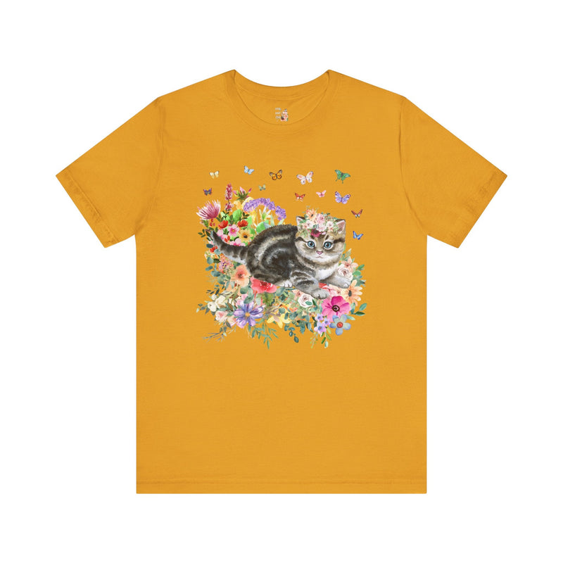 Kitten Tee with Butterflies - Opal and June