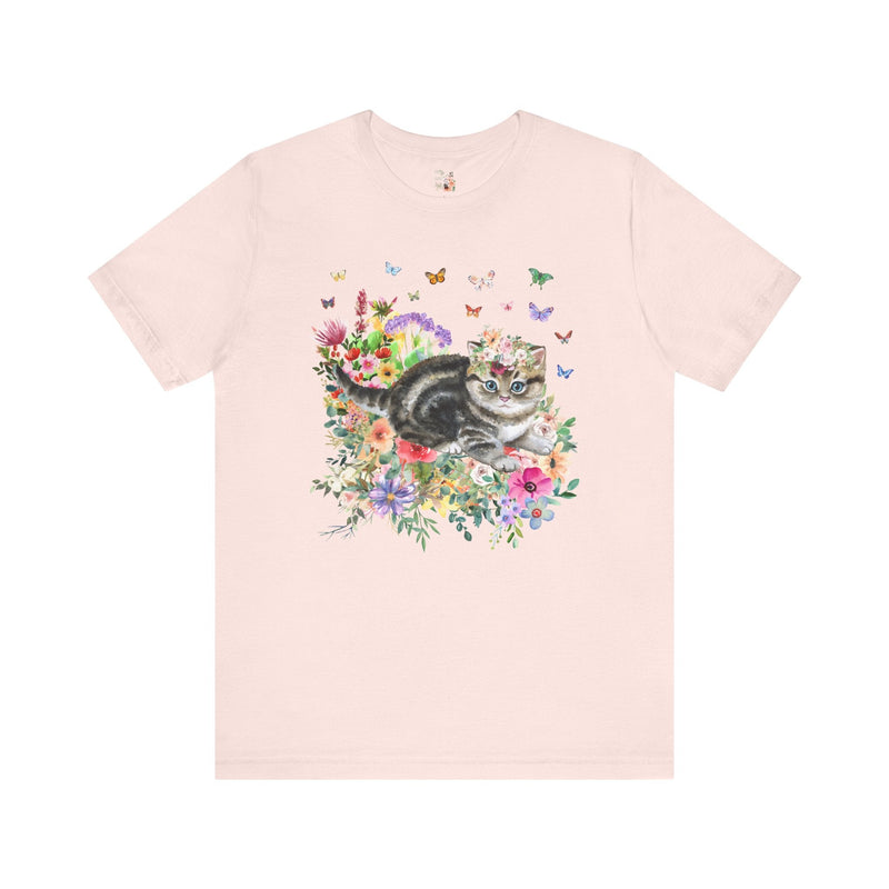 Kitten Tee with Butterflies - Opal and June