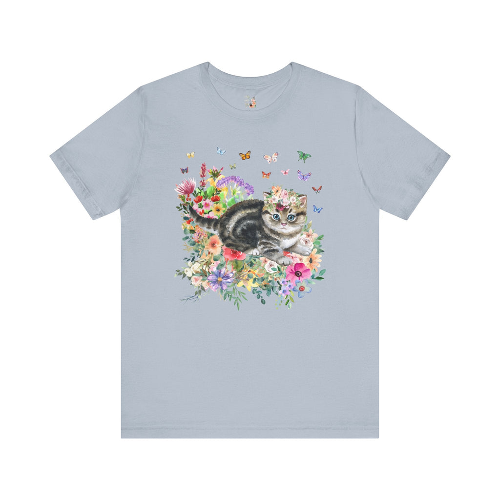 Kitten Tee with Butterflies - Opal and June