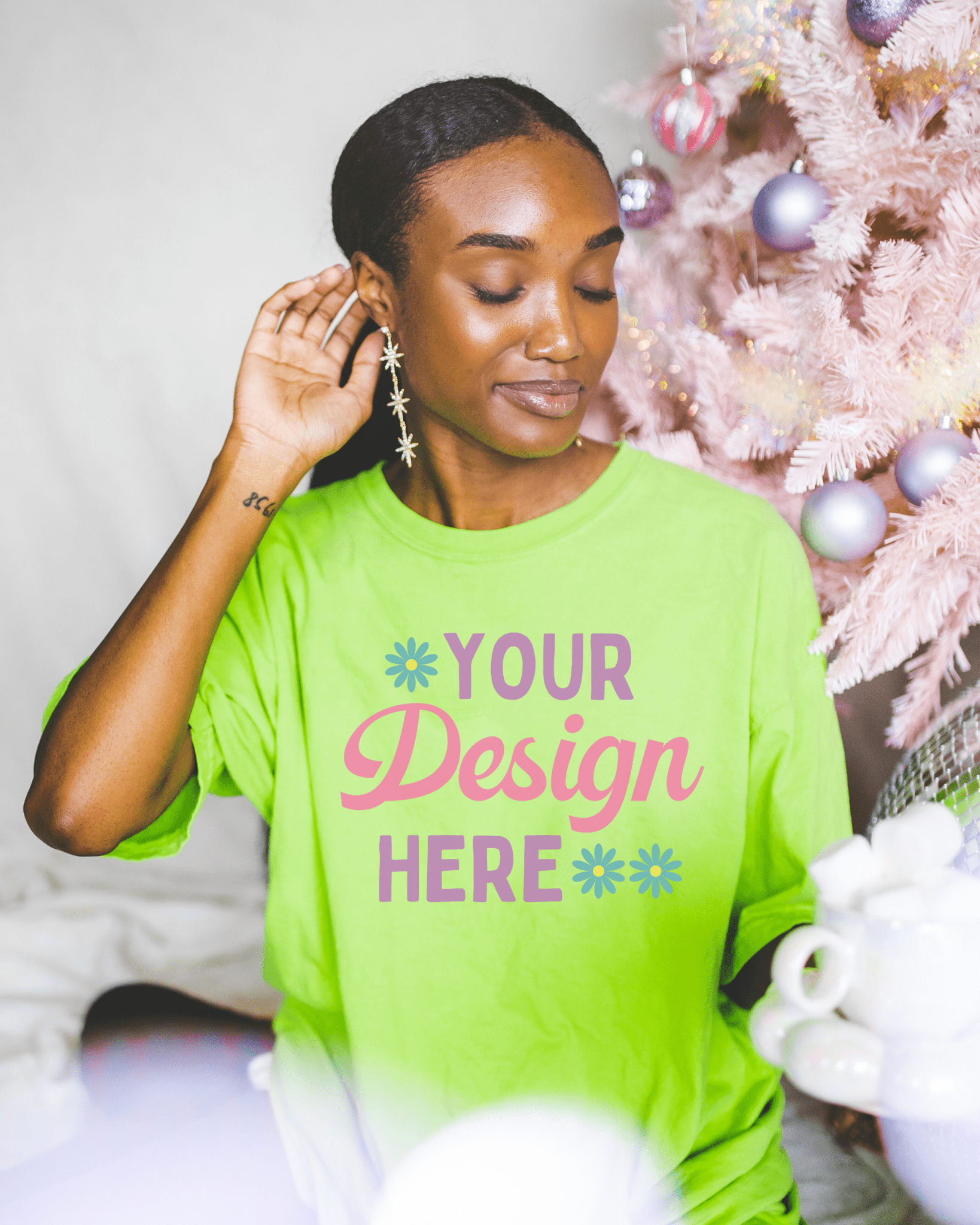 Kiwi Shirt Mockup | Pastel Christmas - Opal and June