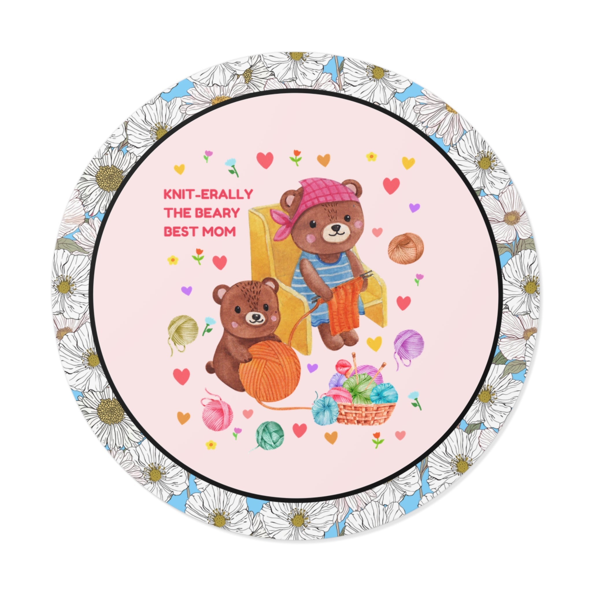 Knit - erally the Beary Best Mom Sticker - Opal and June
