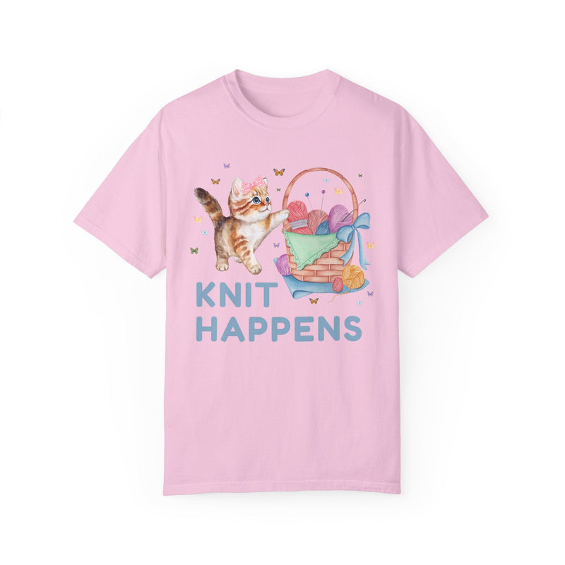 Knit Happens: 90s Aesthetic Cat Tee - Opal and June