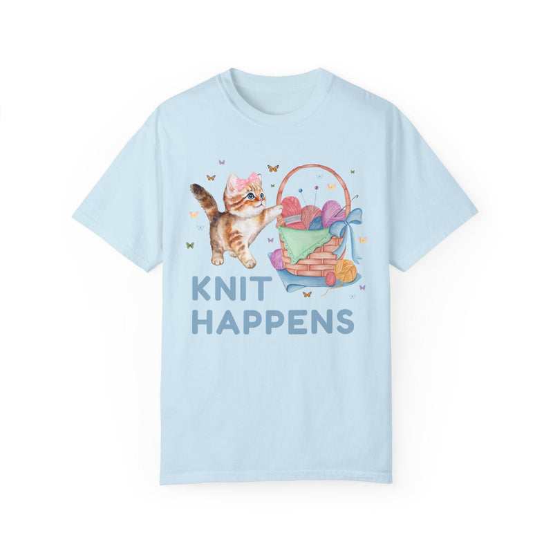 Knit Happens: 90s Aesthetic Cat Tee - Opal and June