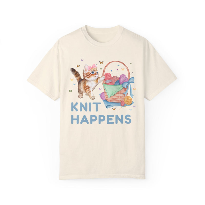 Knit Happens: 90s Aesthetic Cat Tee - Opal and June