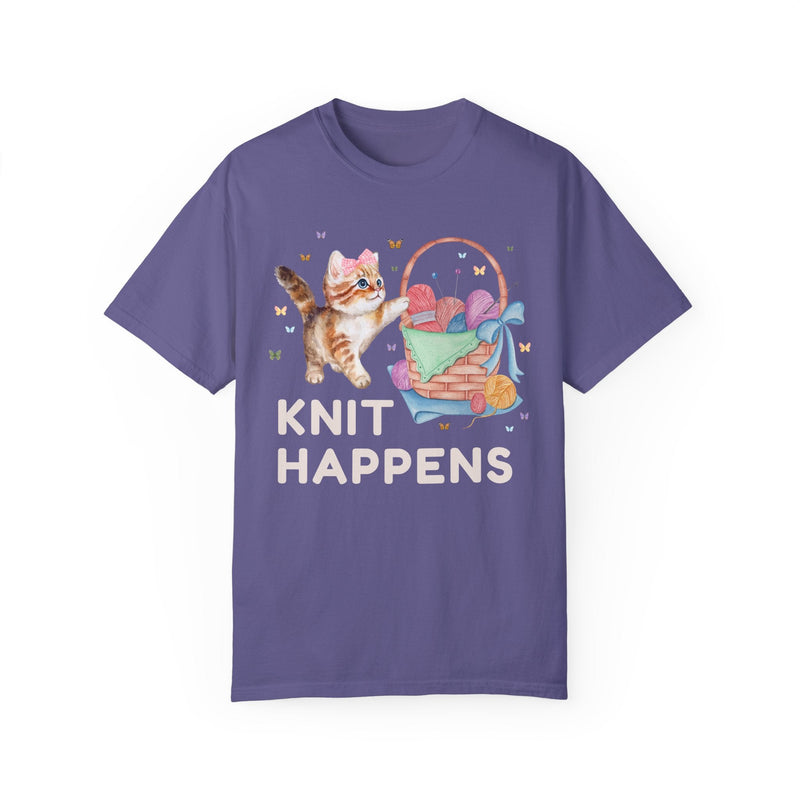 Knit Happens: 90s Aesthetic Cat Tee - Opal and June