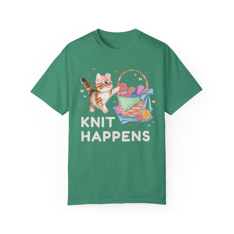 Knit Happens: 90s Aesthetic Cat Tee - Opal and June