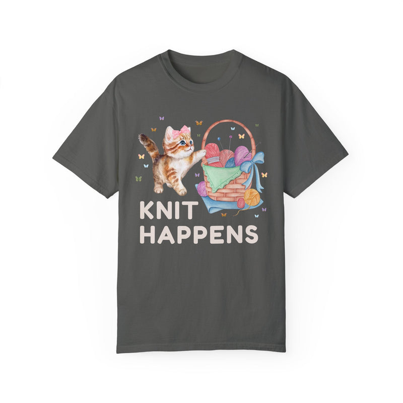 Knit Happens: 90s Aesthetic Cat Tee - Opal and June