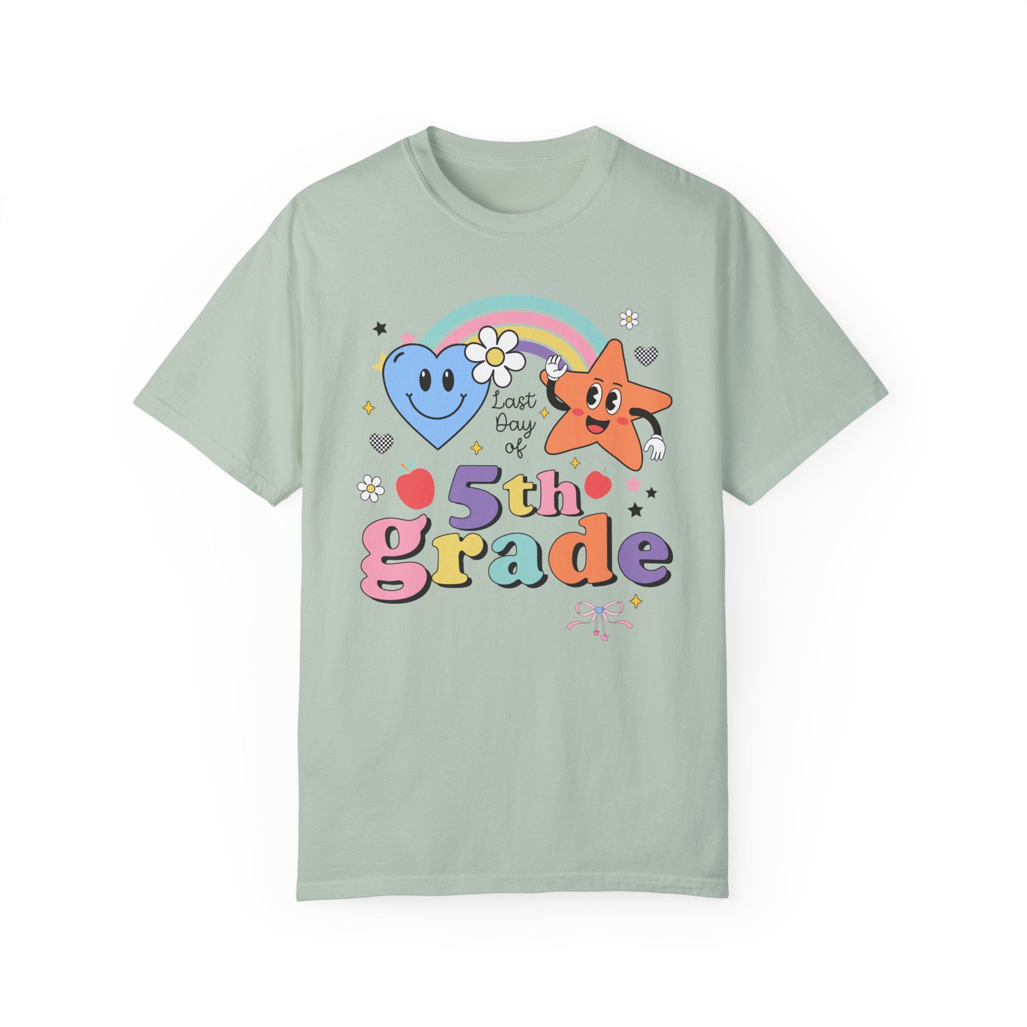 Last Day of Fifth Grade T-Shirt for Fifth Grade Teacher, Teaching Assistant Cute Retro Aesthetic End of School Year Matching Teacher Shirt - Opal and June
